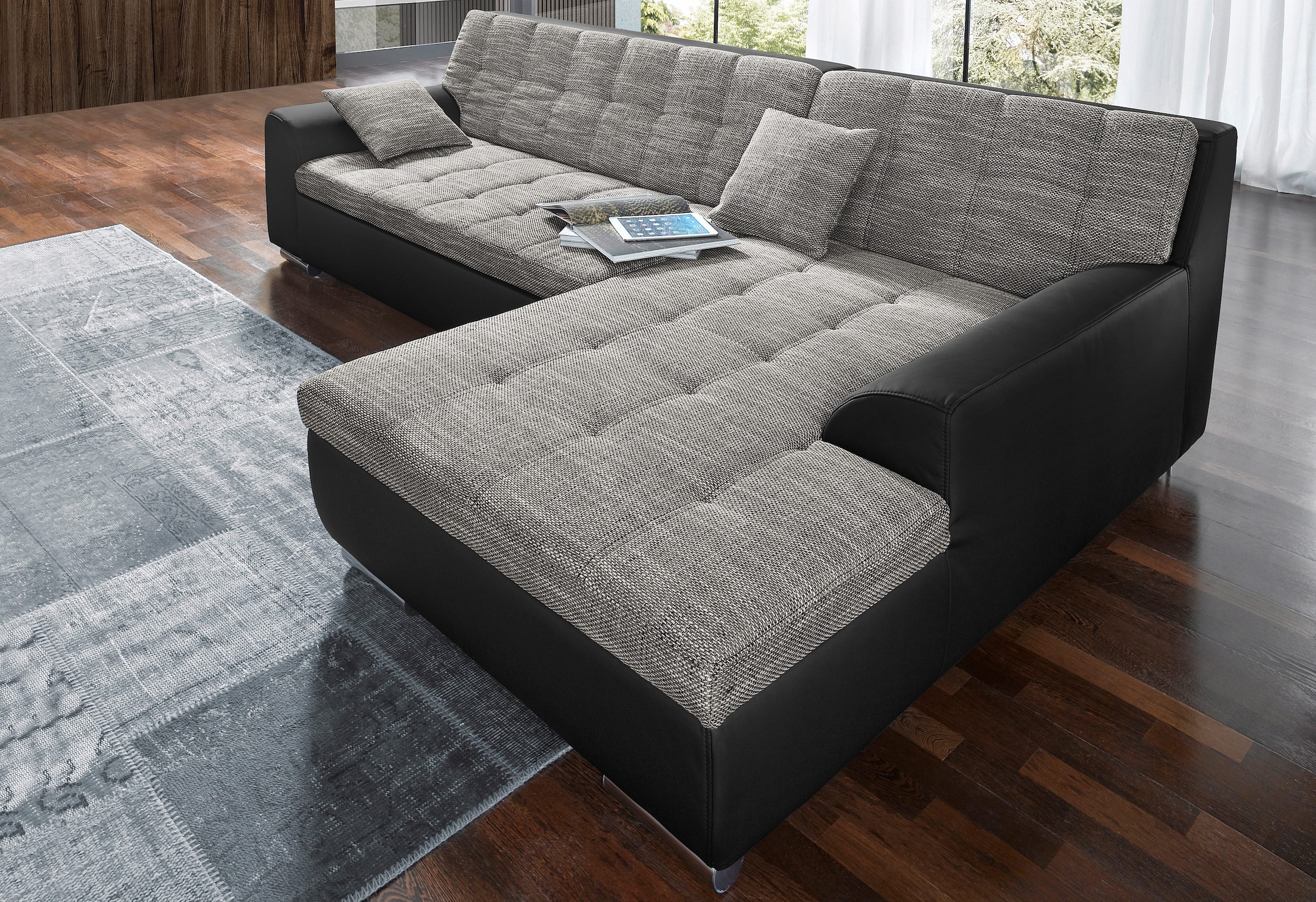 DOMO collection Ecksofa »Treviso viele Bezüge, auch in Cord, L-Form, B/T/H: günstig online kaufen