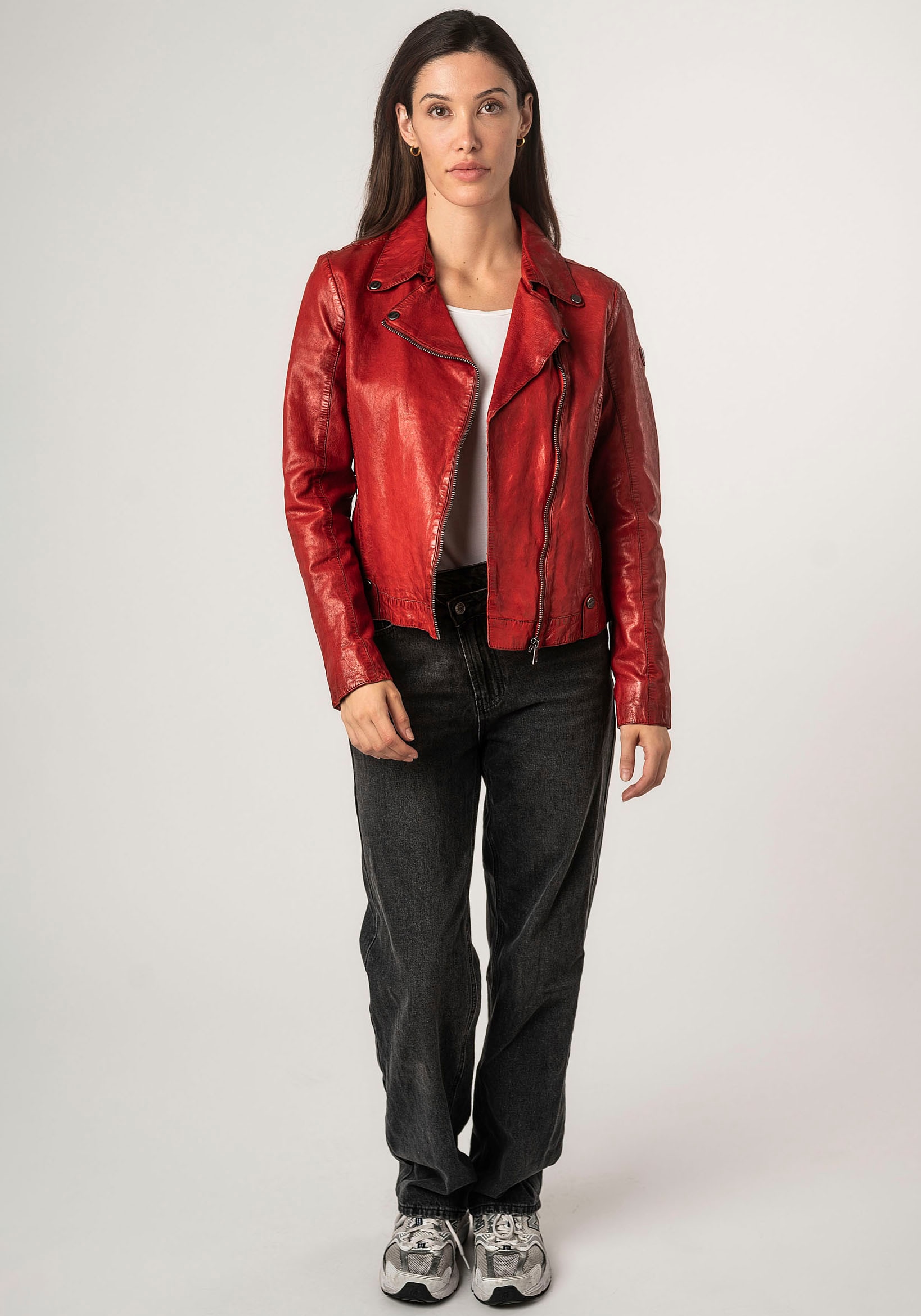 Mauritius Lederjacke »MWFayola«, mit Umlegekragen