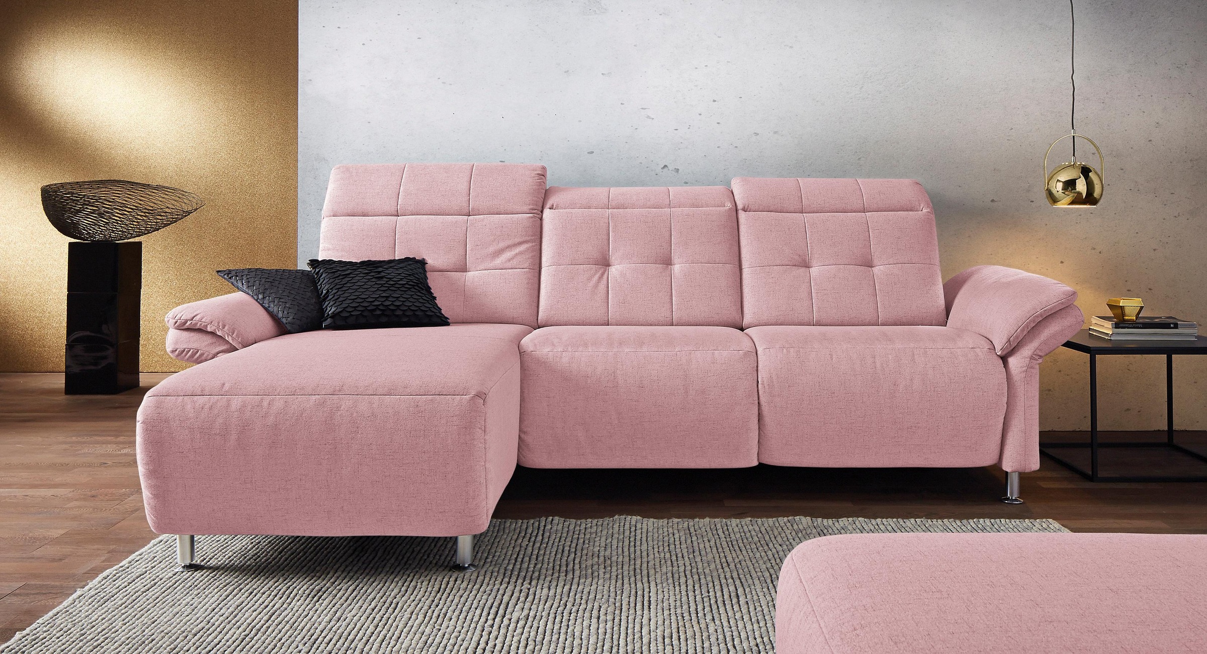 Places of Style Ecksofa »Manhattan L-Form«, 2 Sitze mit elektrischer Relaxf günstig online kaufen