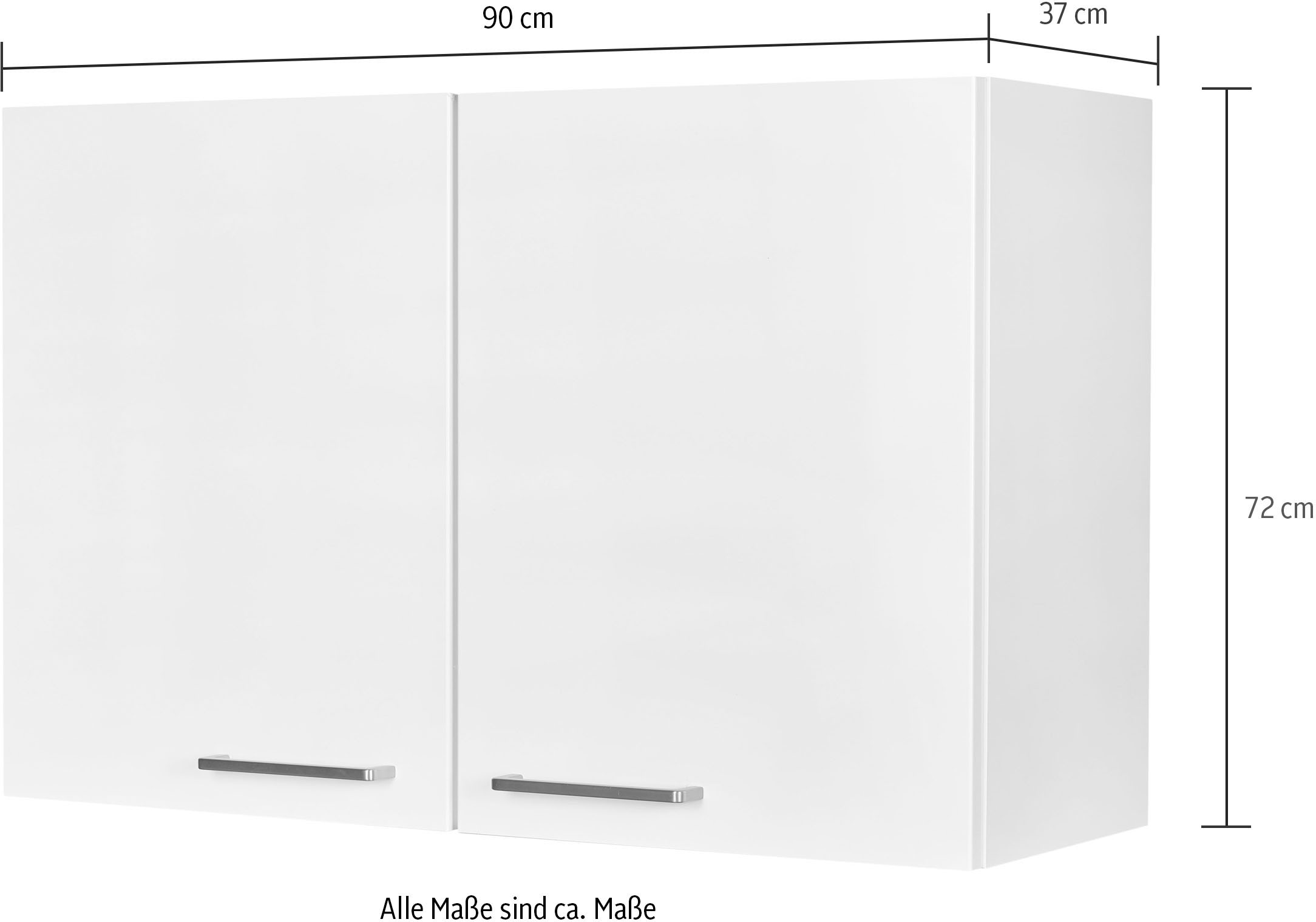 nobilia® Hängeschrank »"Touch", vormontiert, mit zwei Einlegeböden,«, Breite 90 cm