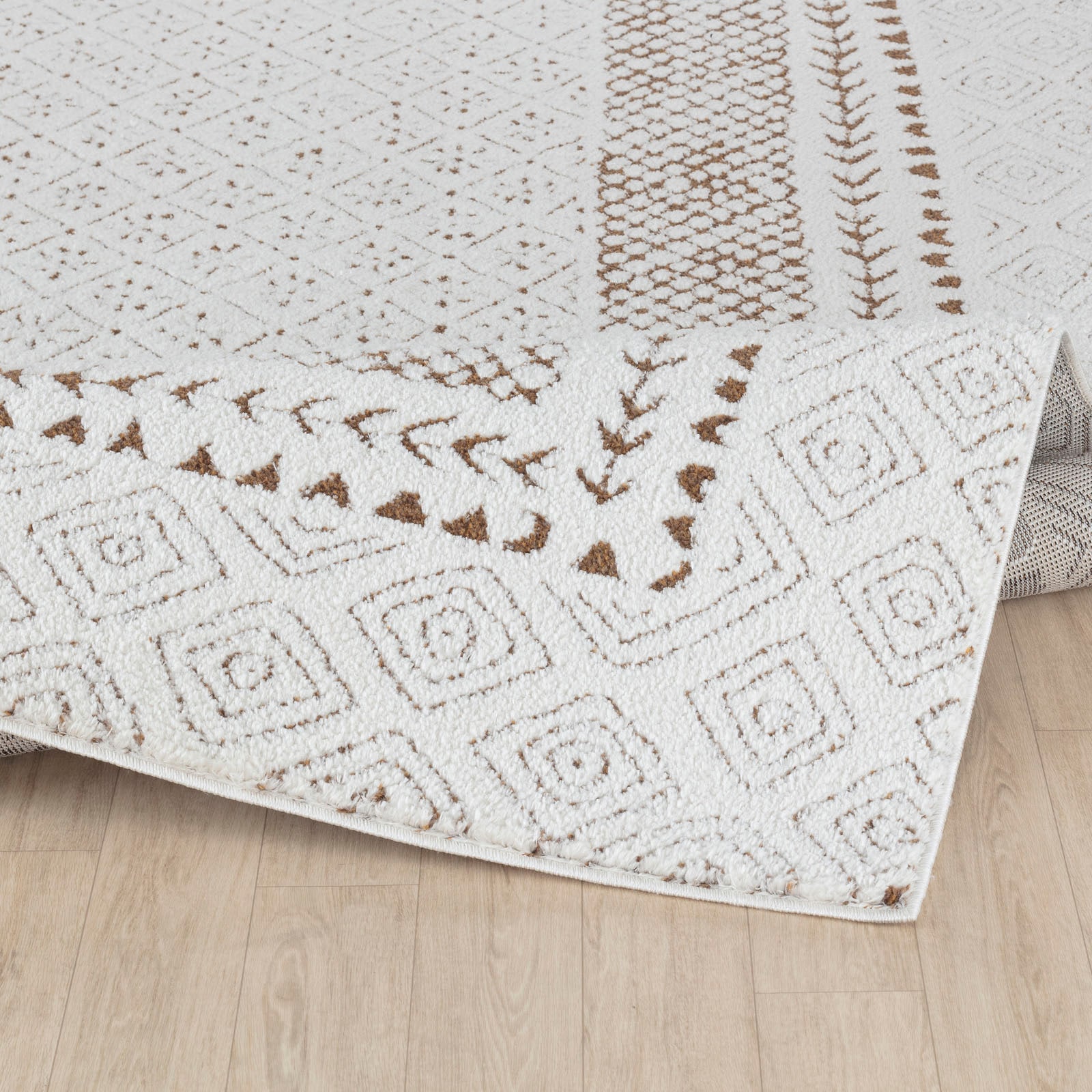 Livabliss Teppich »MONACO«, rechteckig, 14 mm Höhe, Skandinavischer Teppich, Kurzflor Boho-Wohnzimmerteppich