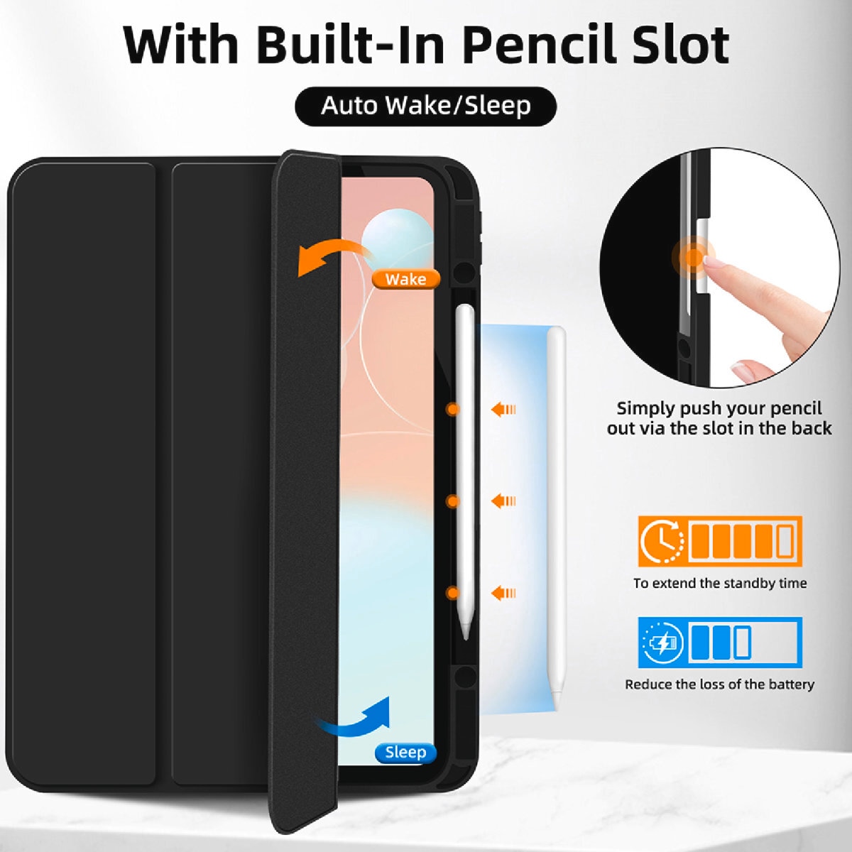 4smarts Tablet-Hülle »Folio Case Basic für Apple iPad Air 13 (M2, 2024)«, Backcover, Schutzhülle, Handyschutzhülle, Case, Schutzcase, stoßfest