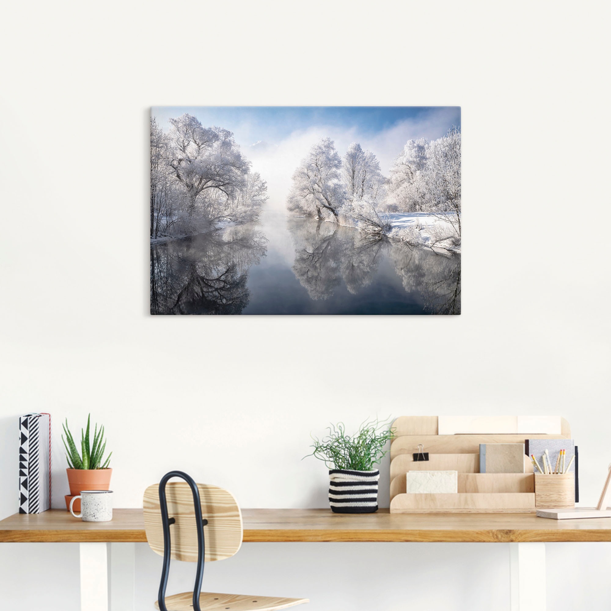 Artland Wandbild »Winter in Oberbayern«, Seebilder, (1 St.), als Leinwandbi günstig online kaufen