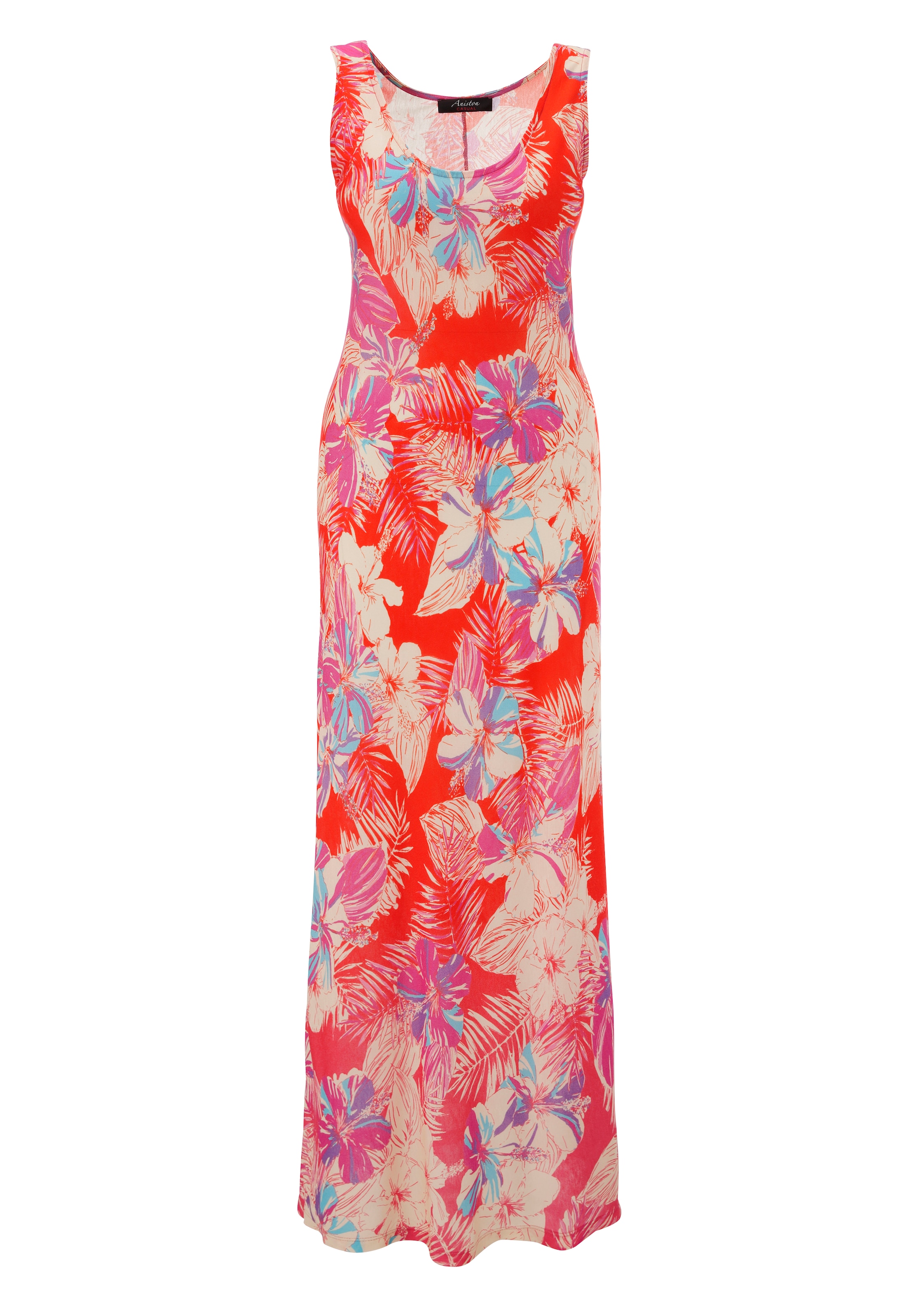 Aniston CASUAL Sommerkleid, mit farbenfrohen Blumendruck - jedes Teil ein Unikat
