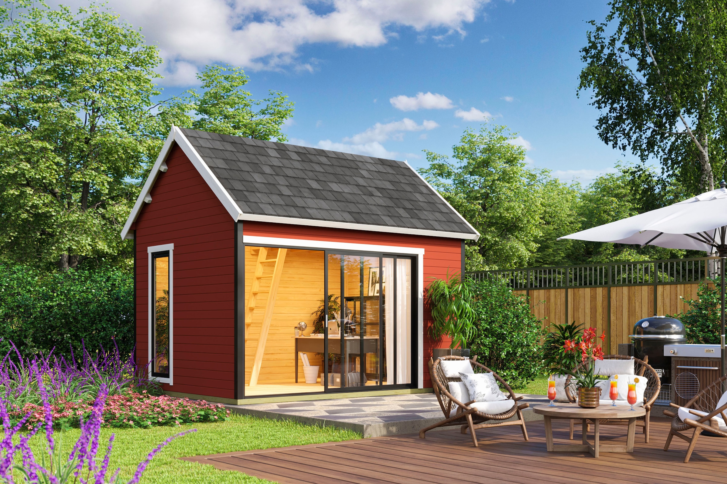 LASITA MAJA Gartenhaus »MURANO« schwedenrot