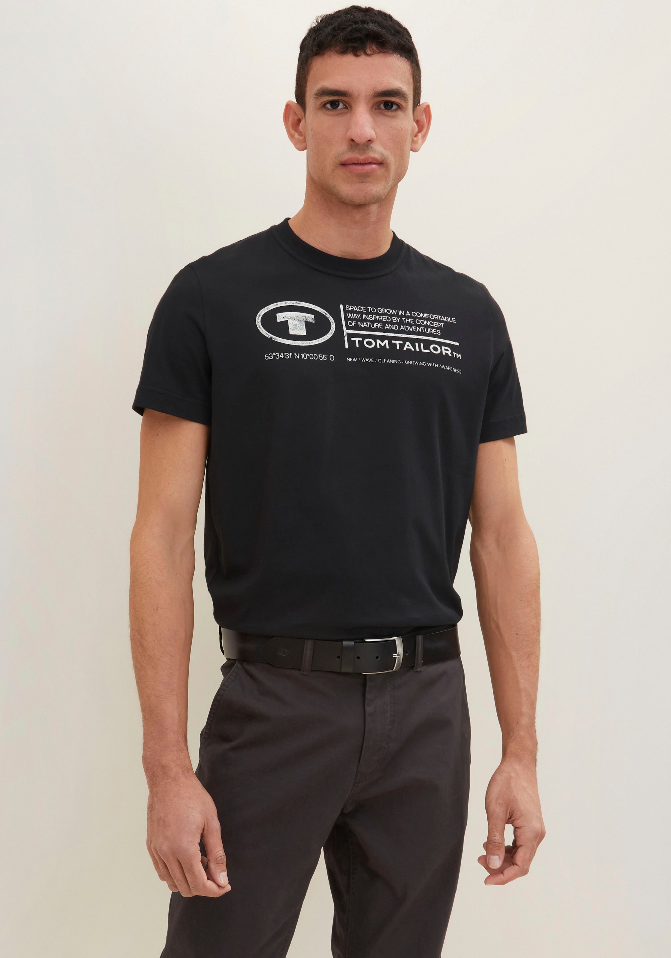 TOM TAILOR »Tom Frontprint« Herren online T-Shirt Tailor Print-Shirt bei