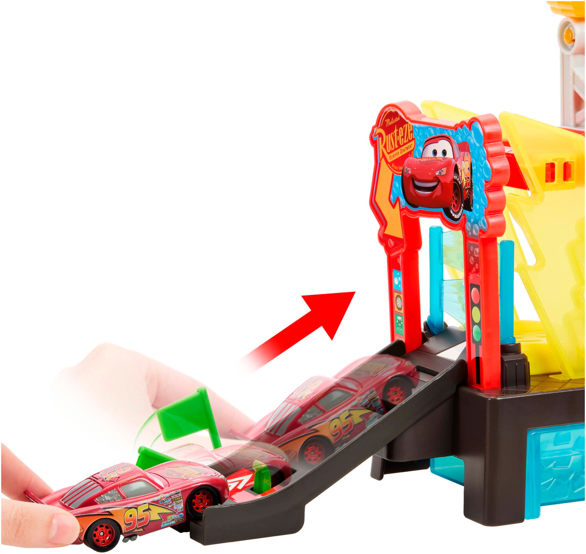 Mattel® Spiel-Gebäude »Disney Pixar Cars Color Changers Lightning McQueen Autowaschanlage«, mit Farbwechsel des Fahrzeugs