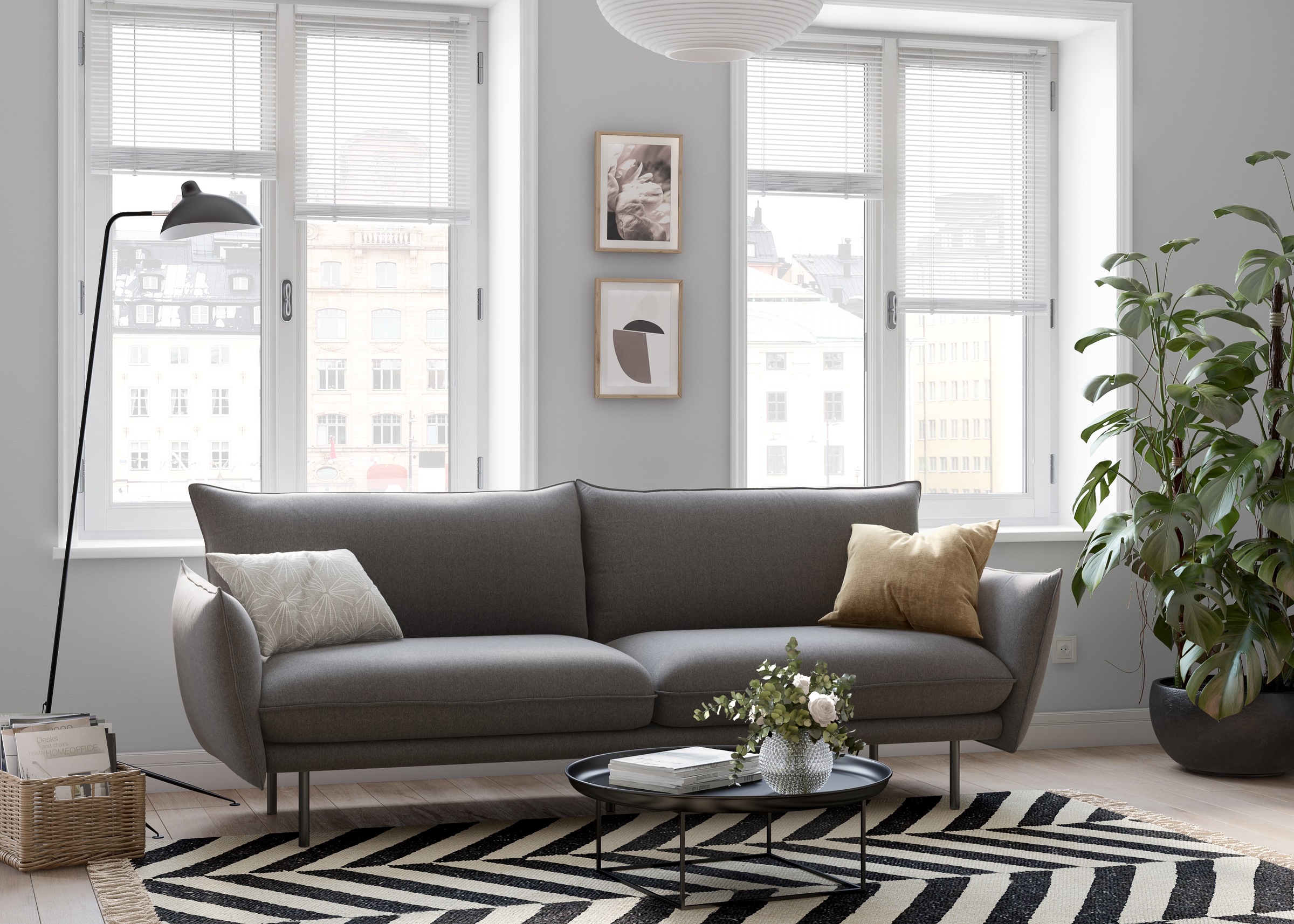 andas 3-Sitzer »Stine«, Besonderes Design durch Kissenoptik und Keder, by Morten Georgsen