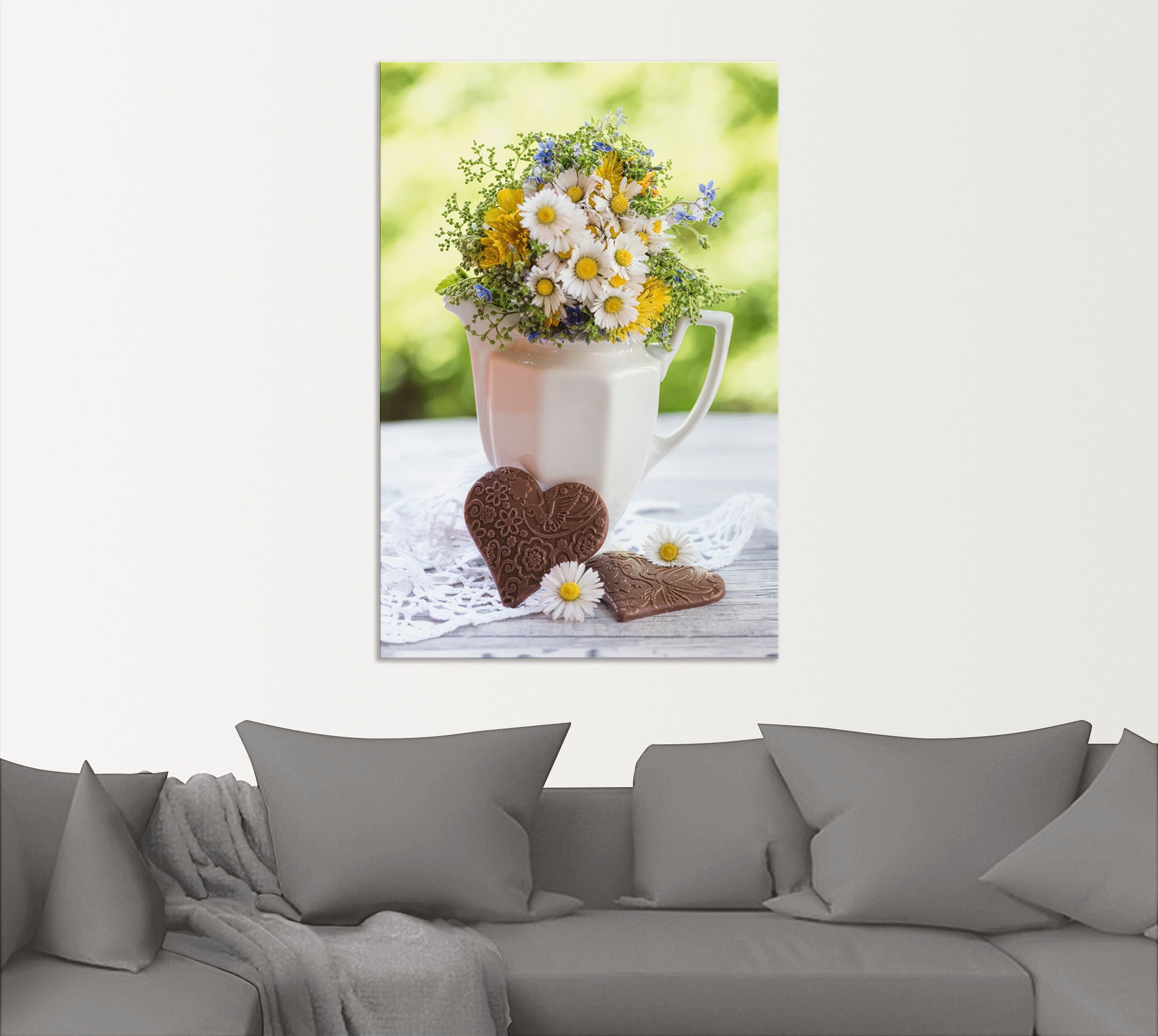 Artland Wandbild »Aus Liebe zum Frühling«, Vasen & Töpfe, (1 St.), als Alubild, Outdoorbild, Leinwandbild, Wandaufkleber, versch. Größen
