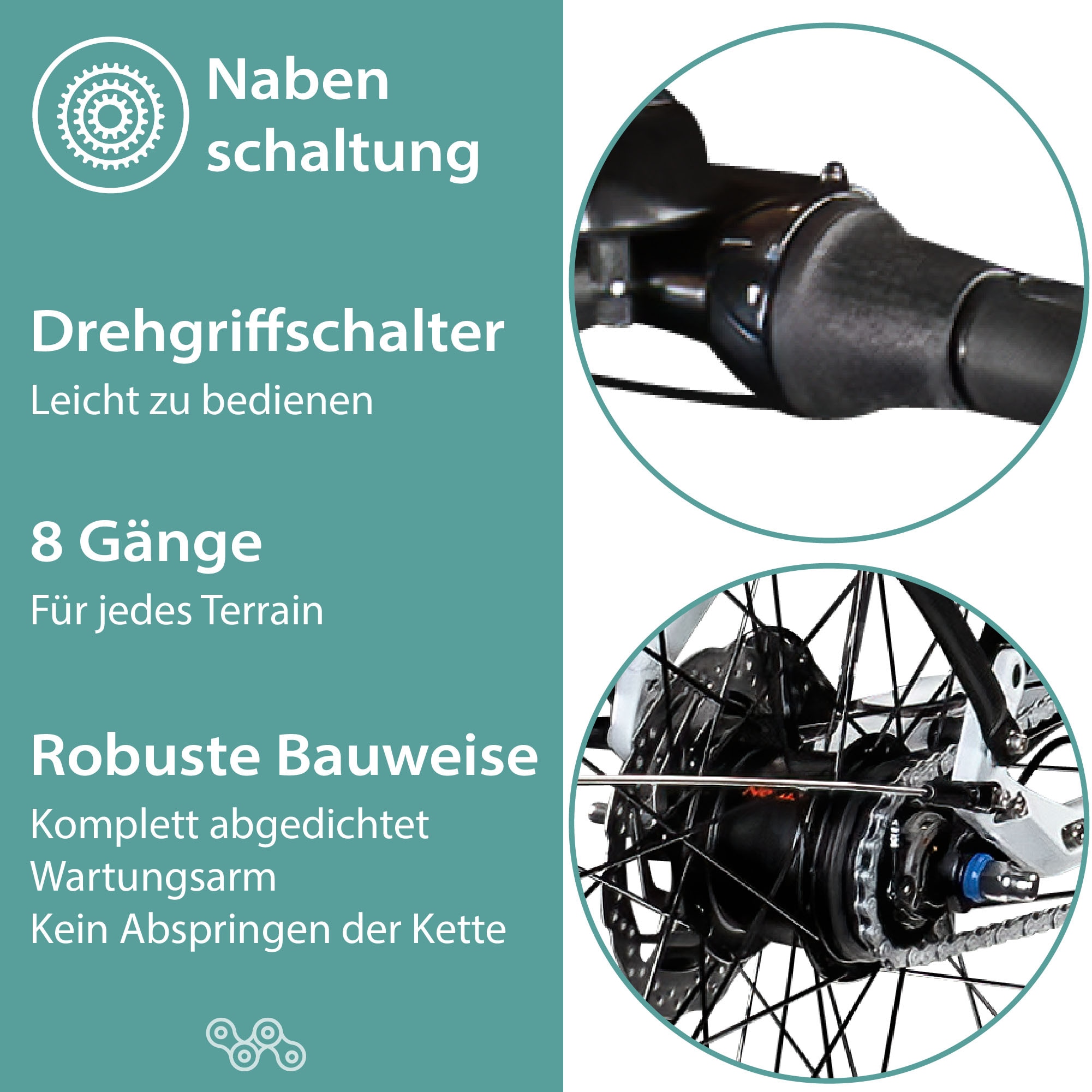 Tretwerk E-Bike »Amber Nexus«, 8 Gang, Mittelmotor 250 W, Tretwerk Amber Nexus E Bike Damen 28 Zoll Elektrofahrrad 155 - 185cm