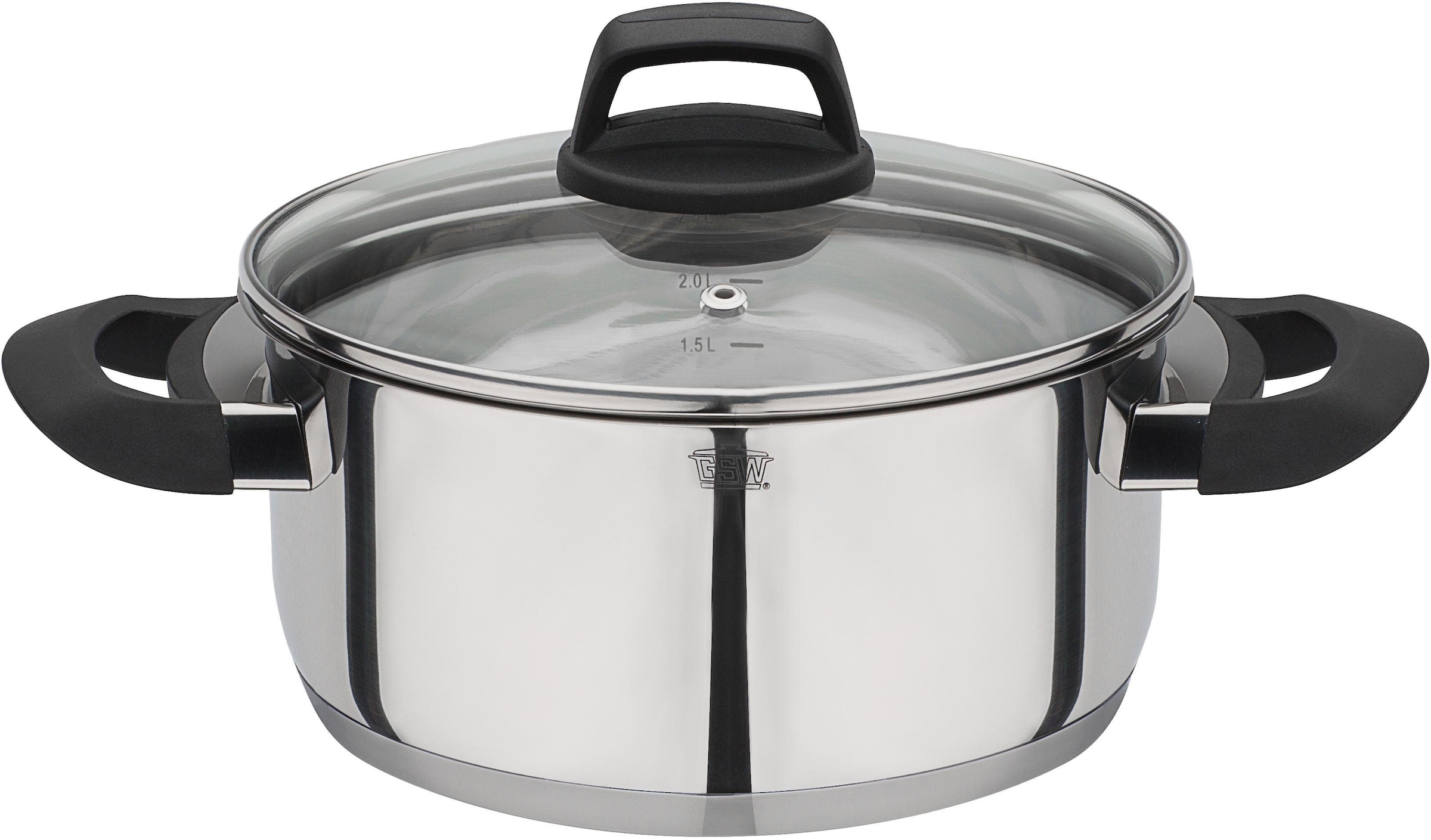 GSW Bratentopf »Como« 1 Stk. tlg. Edelstahl 18/8 edelstahlfarben