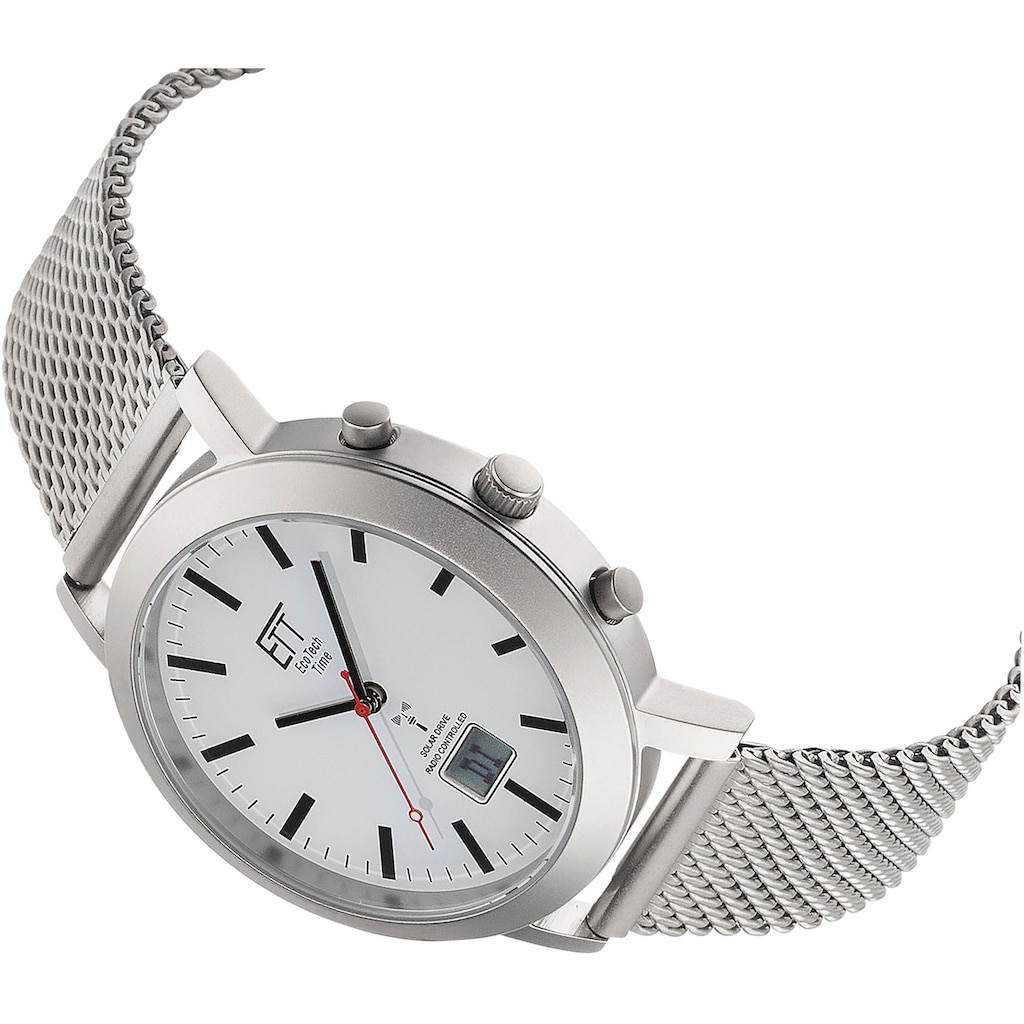 ETT Funkuhr »Station Watch, EGS-11579-11M«, Armbanduhr, Herrenuhr, Datum, Solar