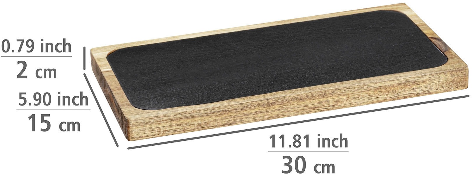 WENKO Servierbrett »Modell Ava mit Fleischgabel & Messer«, (Set, 3 St.), Tranchierset, Schneidebrett aus FSC® zertifiziertem Akazienholz
