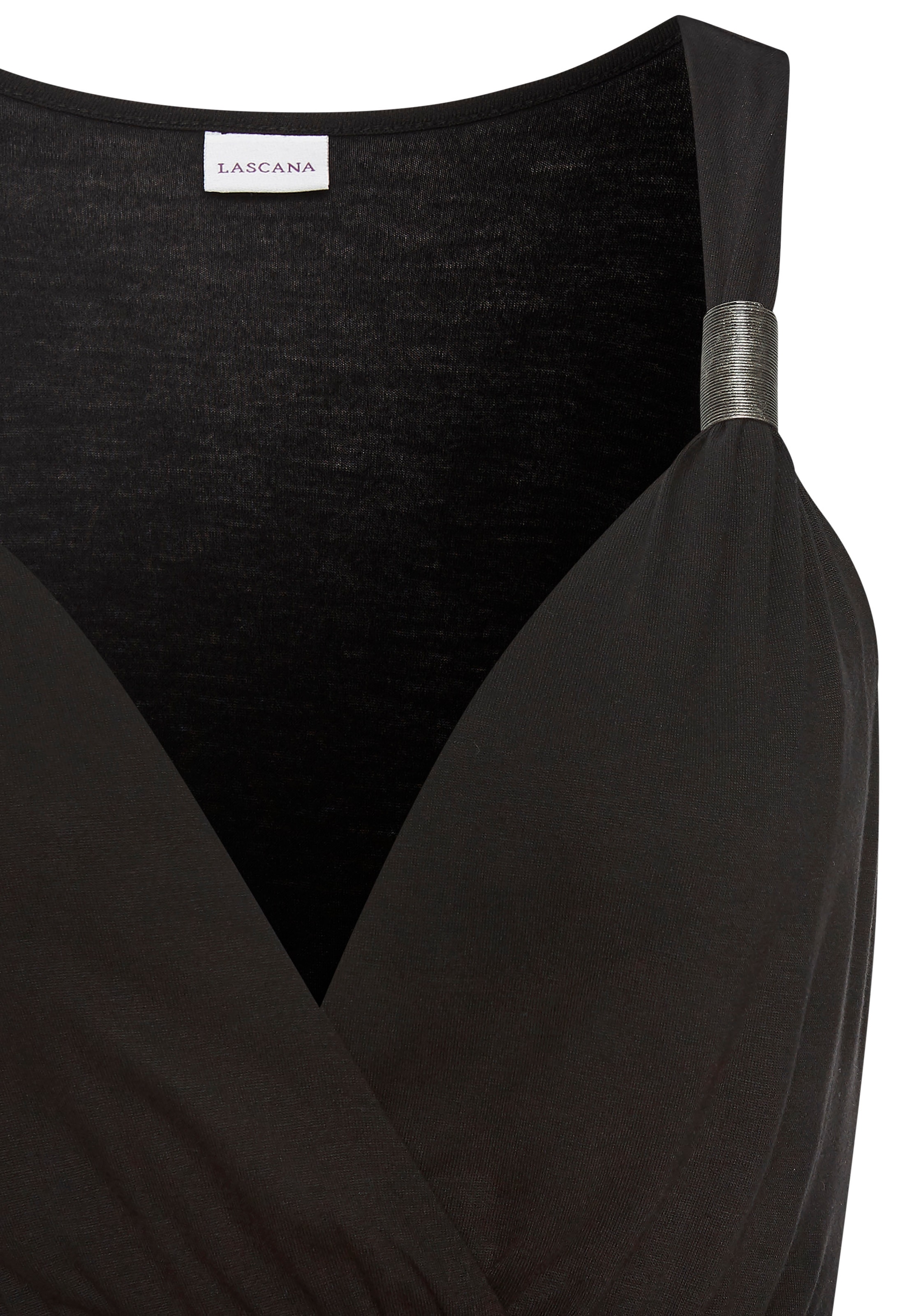 LASCANA Minikleid, mit verstellbarem Ausschnitt und gesmokter Taille