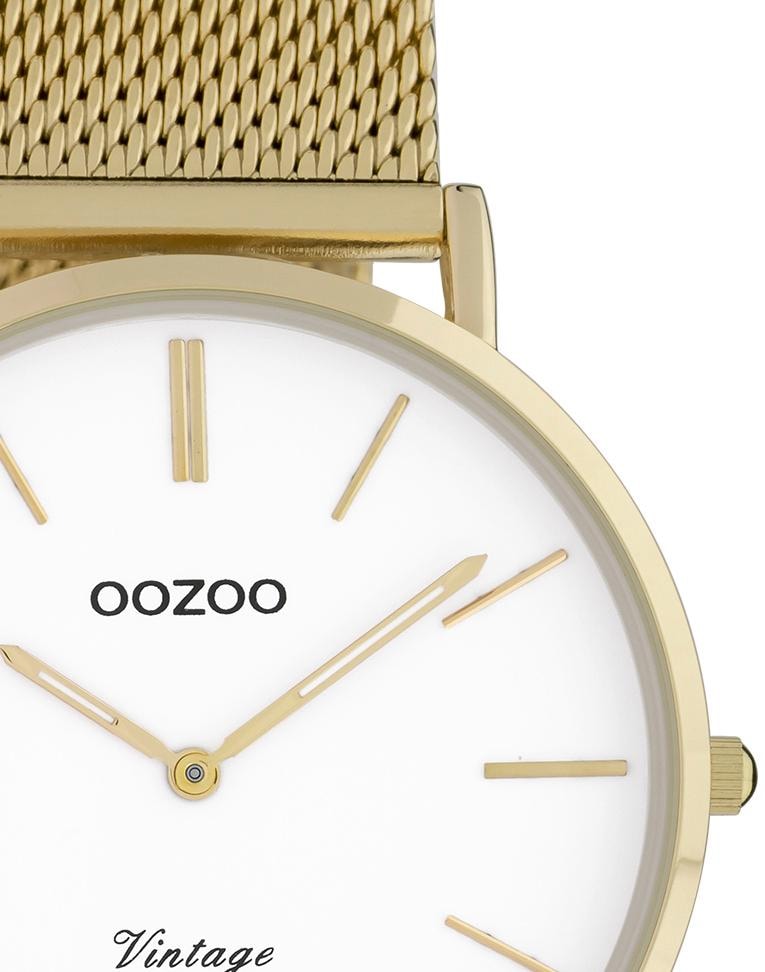OOZOO Quarzuhr Armbanduhr, Damenuhr, Edelstahlarmband