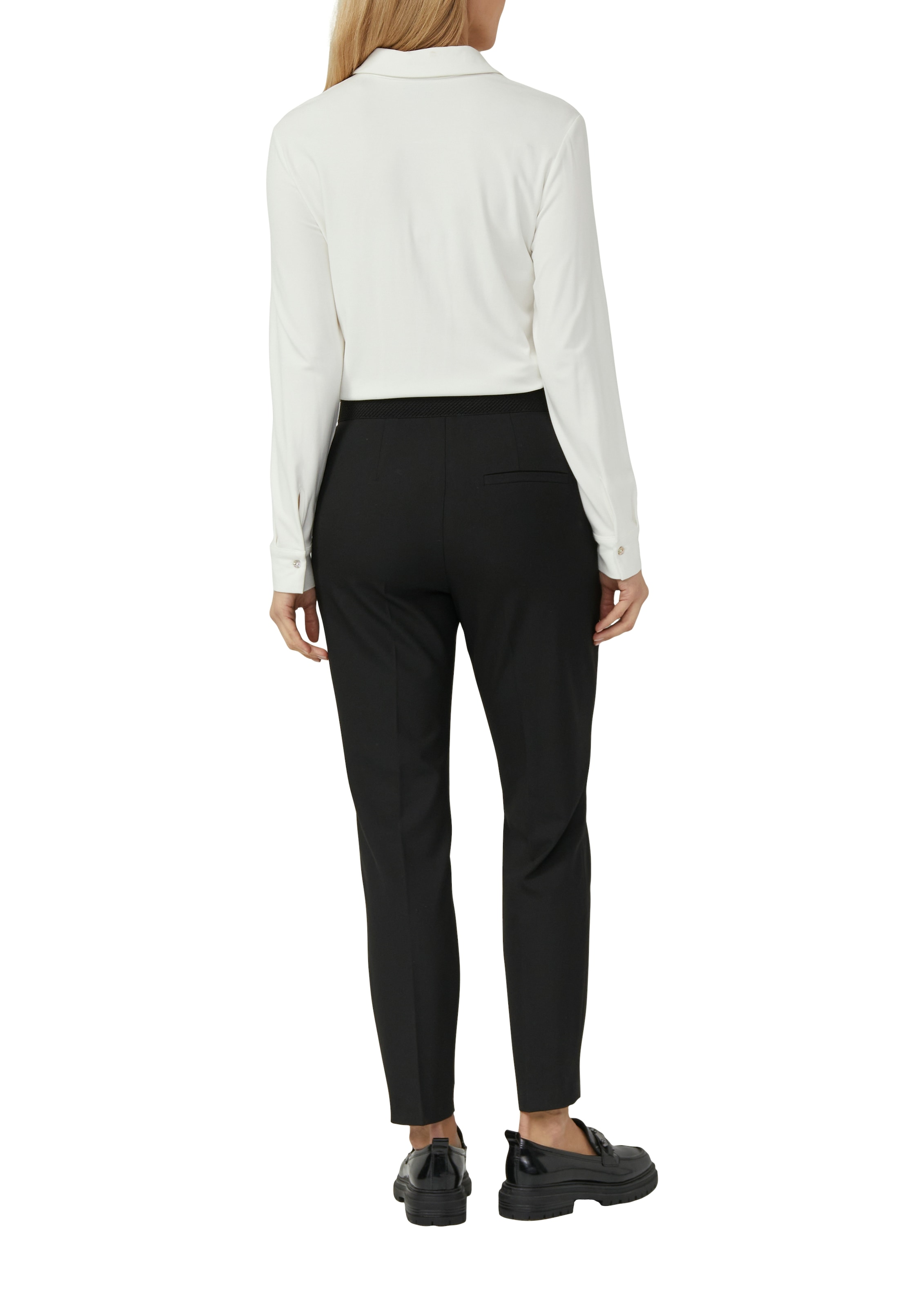 s.Oliver BLACK LABEL Stoffhose  mit schmalem Bein, Viskose-Stretch