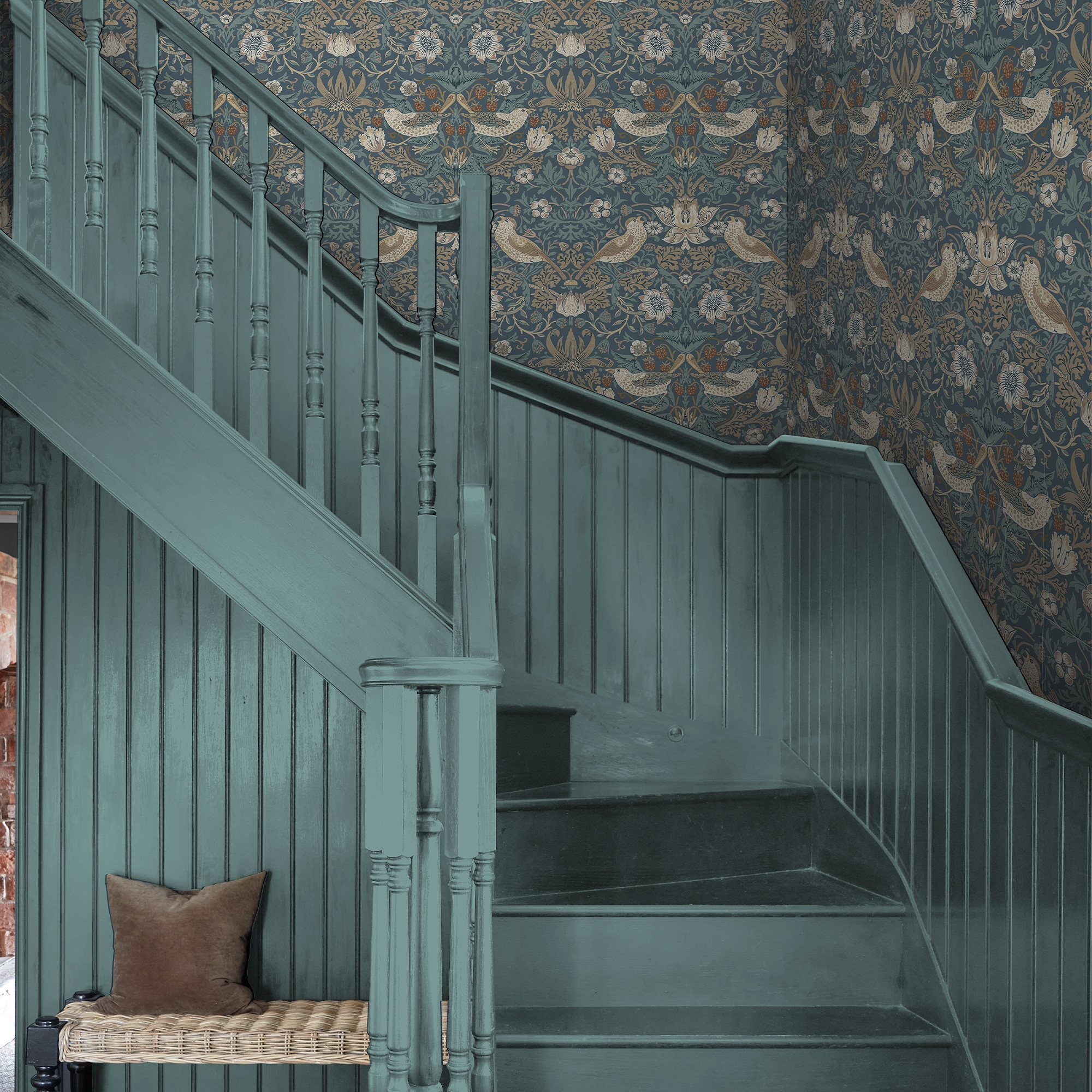 WILLIAM MORRIS AT HOME Vliestapete »Strawberry Thief« Motiv glatt Design Ta günstig online kaufen
