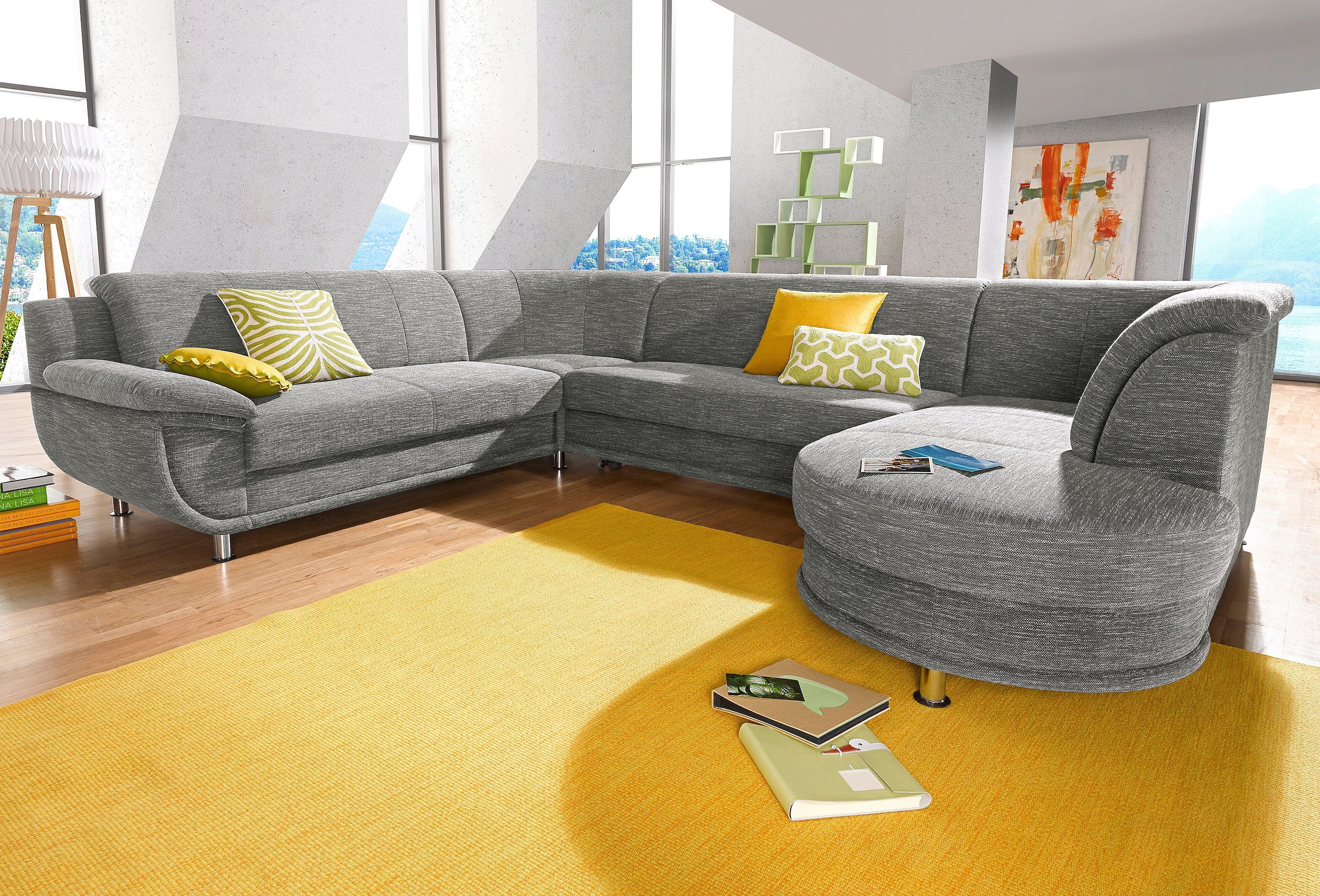 TRENDMANUFAKTUR Wohnlandschaft »Rondo, U-Form« inkl.Federkern, wahlweise mi günstig online kaufen