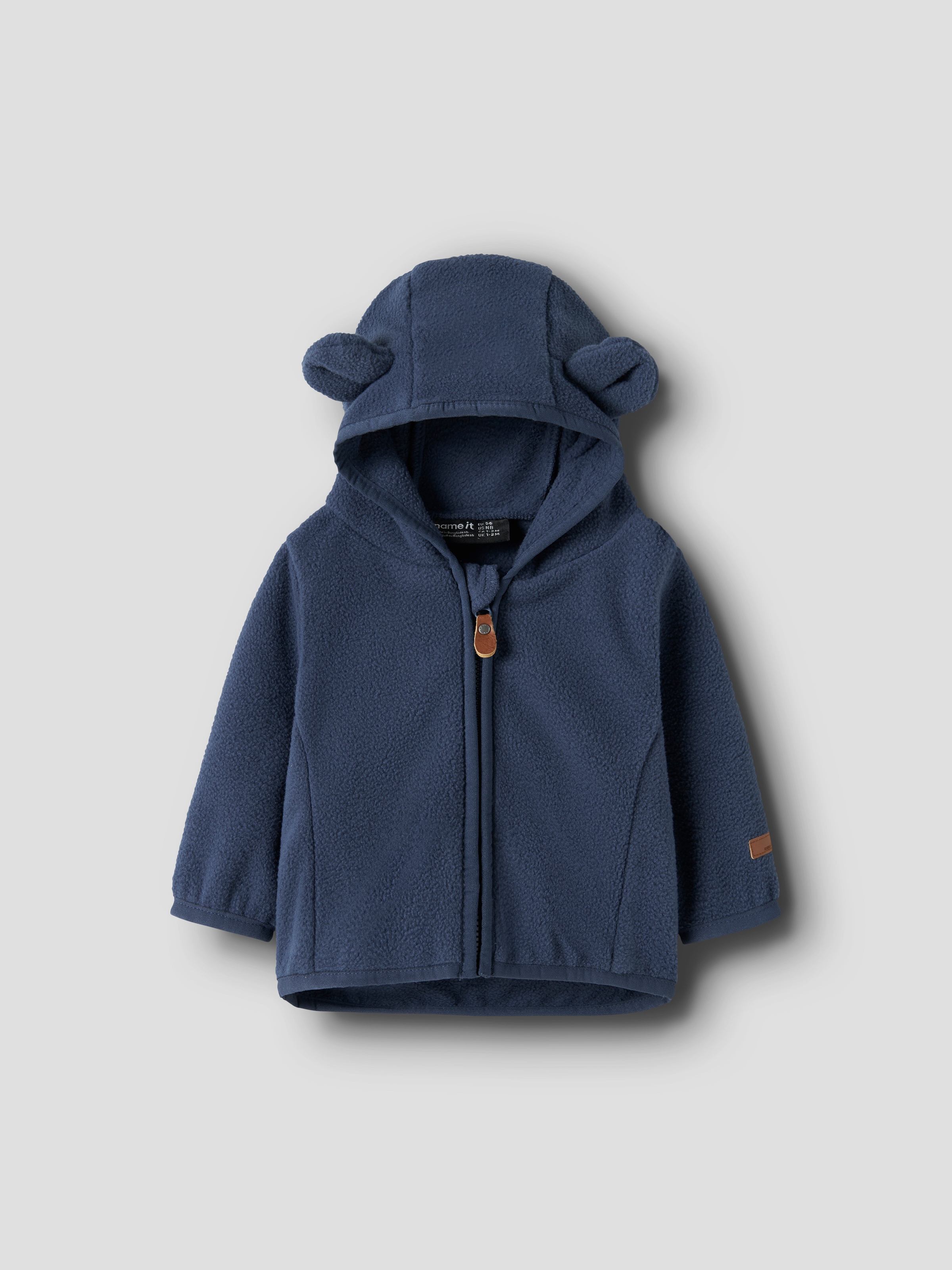 Name It Kapuzenfleecejacke »NBNMEEKO FLEECE JACKET MELANGE« mit Kapuze Fleece, Reißverschluss mit Kinnschutz