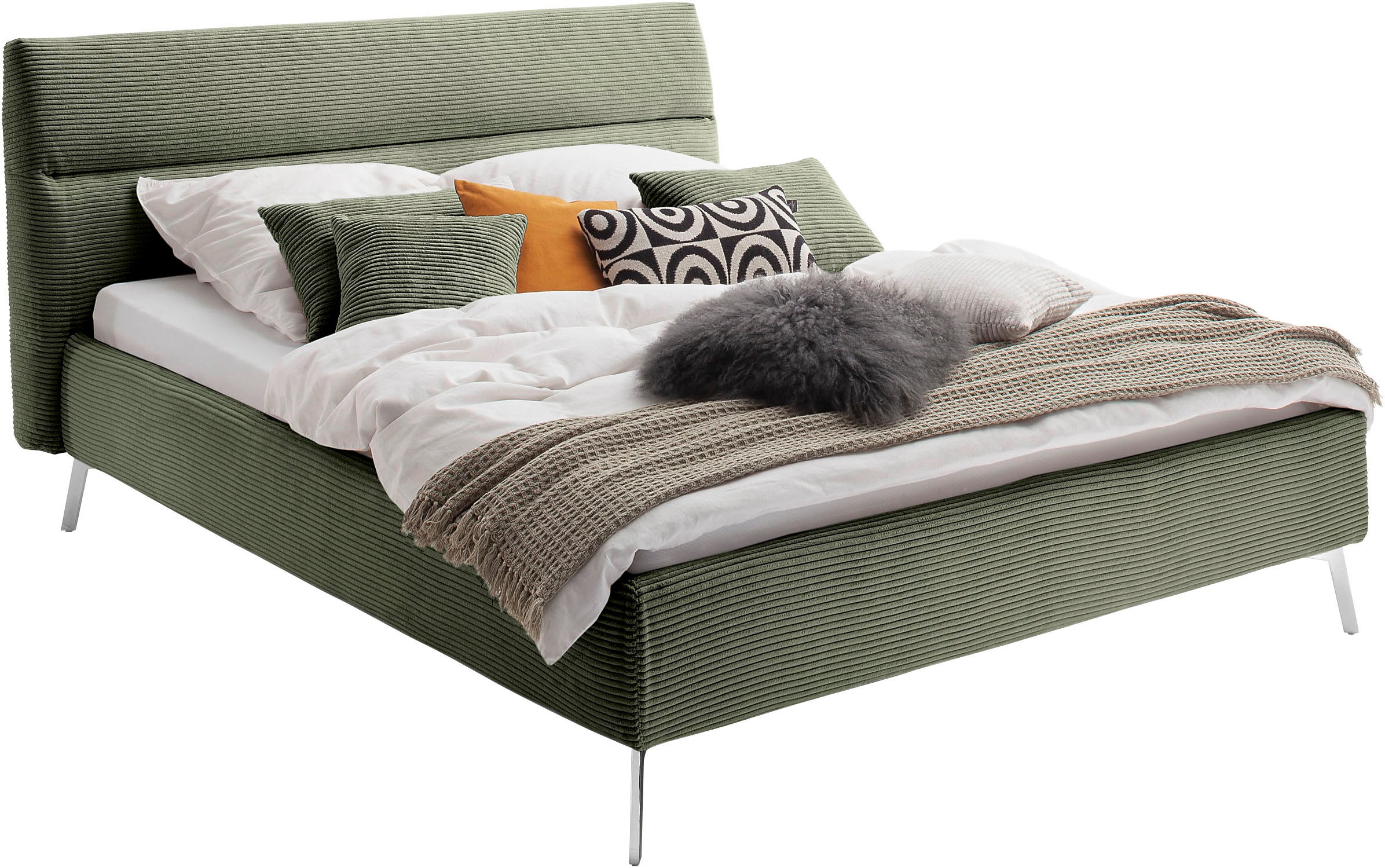 Home affaire Polsterbett »Elvo, weichgepolstertes Kopfteil, wahweise Überlä günstig online kaufen