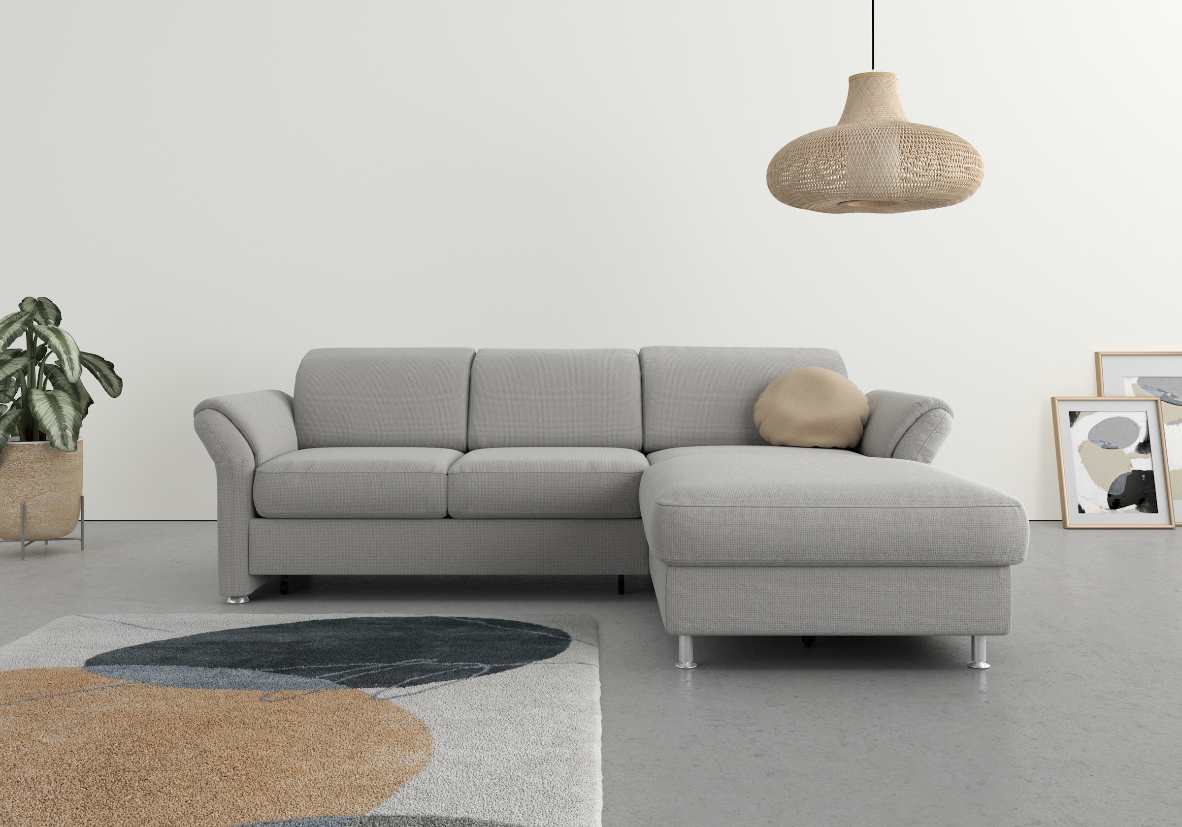 sit&more Ecksofa »Apulia L-Form«, wahlweise Bettfunktion, Bettkasten und Kopf- und Armteilverstellung