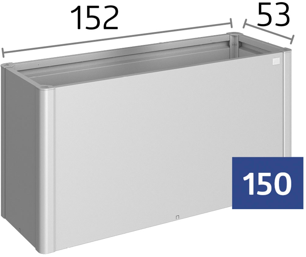 Biohort Hochbeet »BELVEDERE maxi 1,5x0,5; verschiedene Farben« 152x53x77 cm, extrem langlebig, aus Metall