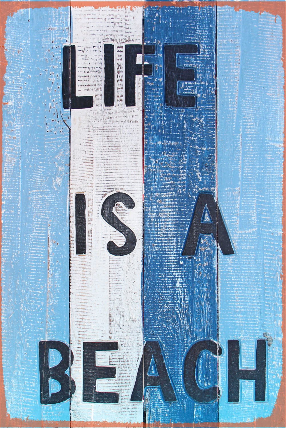 queence Metallbild »Life is a beach« Schriftzug   Strand 1 Stk. tlg. Stahls günstig online kaufen