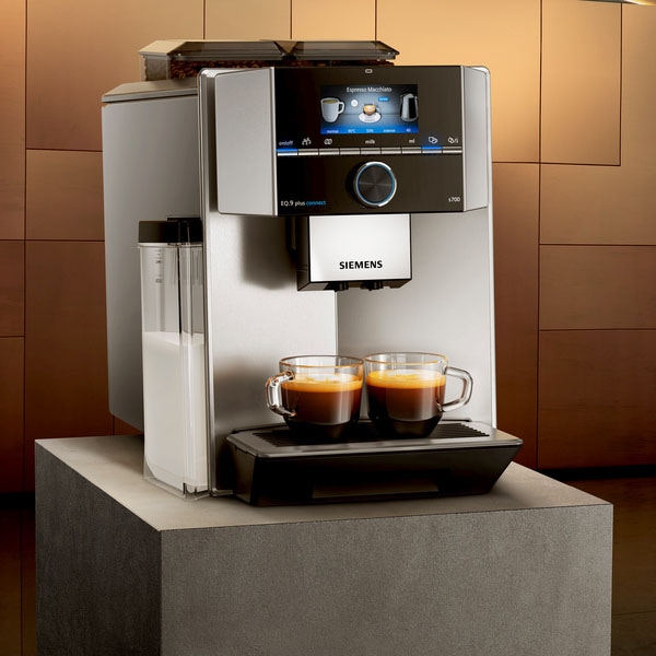 10. Bild von SIEMENS Kaffeevollautomat »EQ.9 plus connect s700 TI9578X1DE«, 2 separate Bohnenbehälter, 2 Mahlwerke, extra leise, bis zu 10 Profile