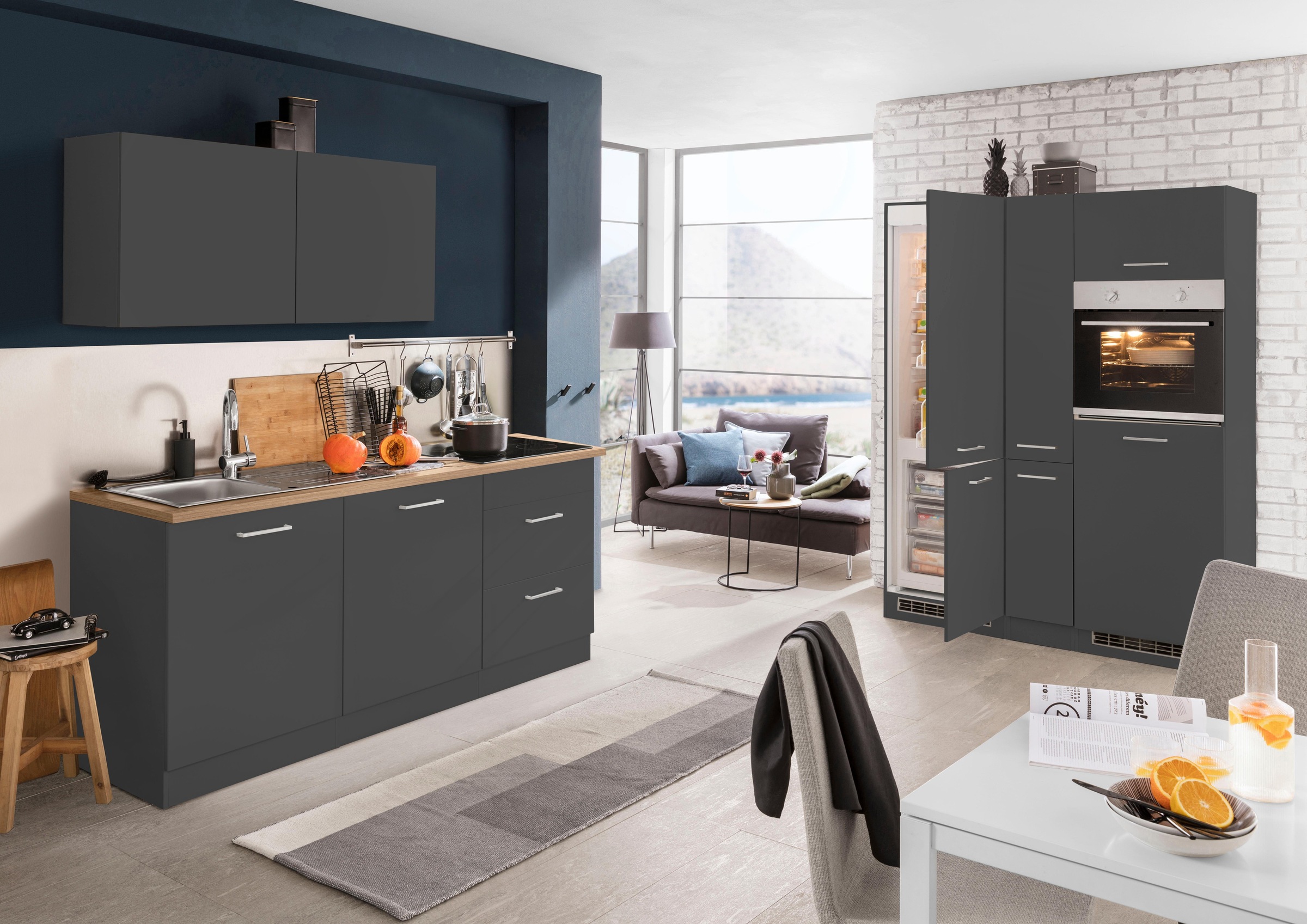 KOCHSTATION Küchenzeile "KS-Kehl" ohne E-Geräte, Breite 330 cm, für Kühl/Ge günstig online kaufen