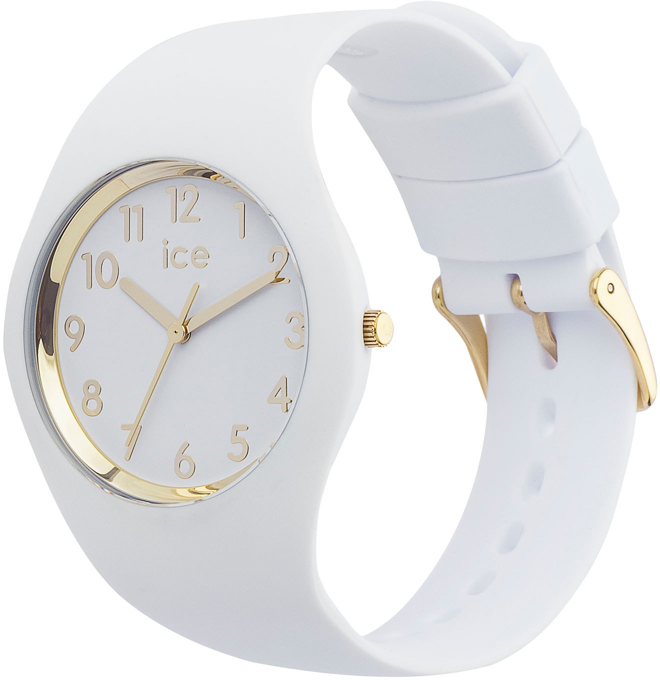 ice-watch Quarzuhr »ICE glam - Small - 3H«, Armbanduhr, Damenuhr, Silikonarmband, bis 10 bar wasserdicht