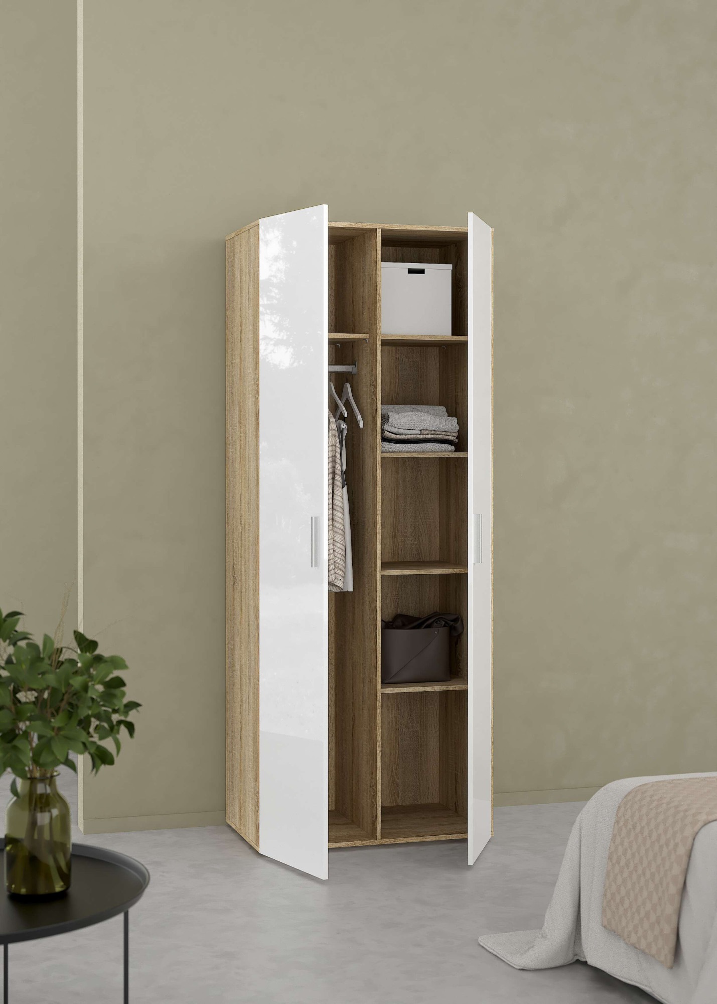 INOSIGN Kleiderschrank »Pepe Drehtürenschrank, Stauraum«, Breite 79 oder 118 cn, Höhe 200,9 cm