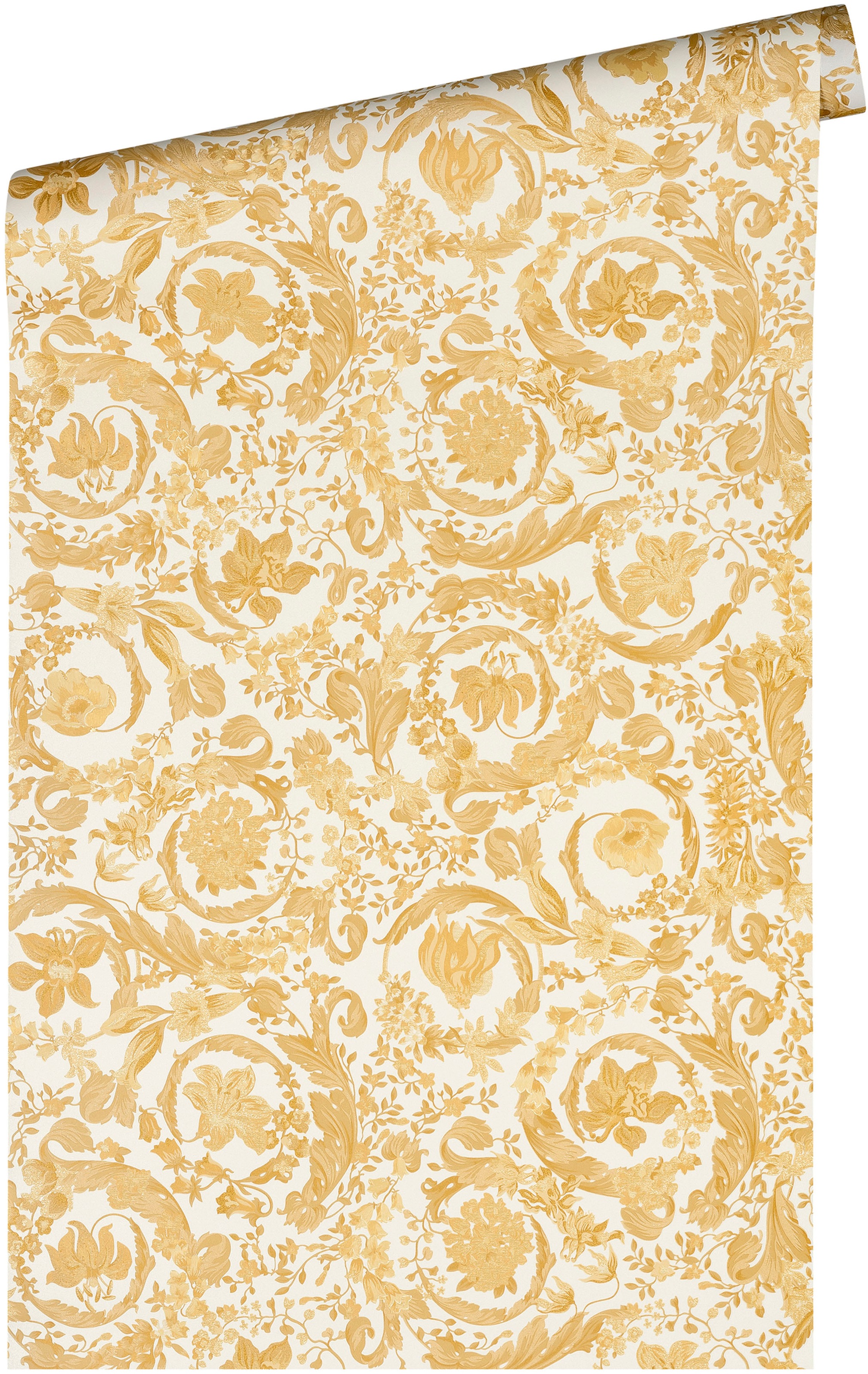 Versace Vliestapete »Wallpaper Versace 5 Floral«, leicht glänzend-gemustert-abstrakt, Designertapete Tapeten Wohnzimmer Schlafzimmer Küche Flur Design Optik