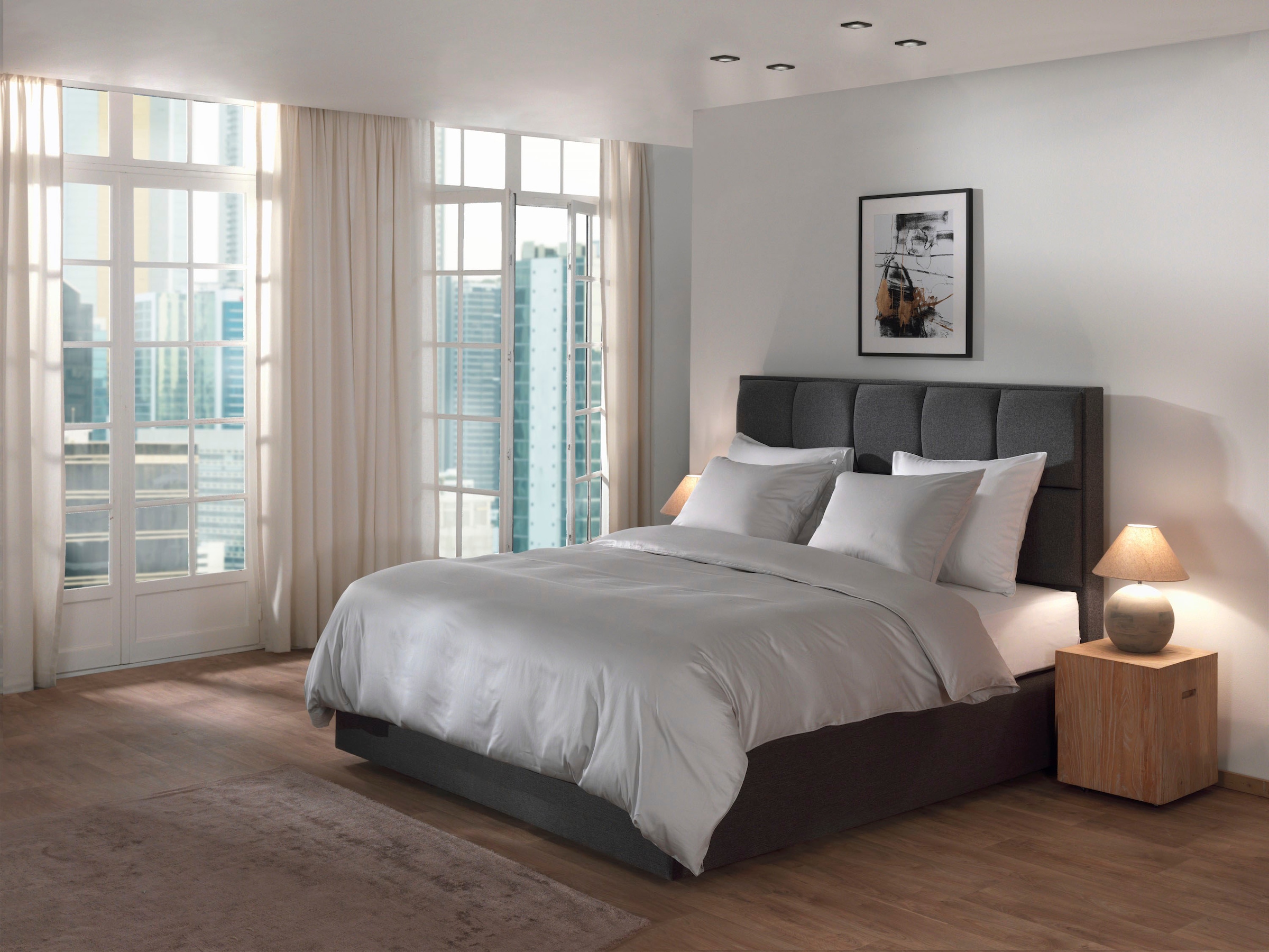 YELLOW Bettwäsche »Suite-Dubai« 2 Stk. Uni Design, 100% Baumwolle ab 135x200 cm.