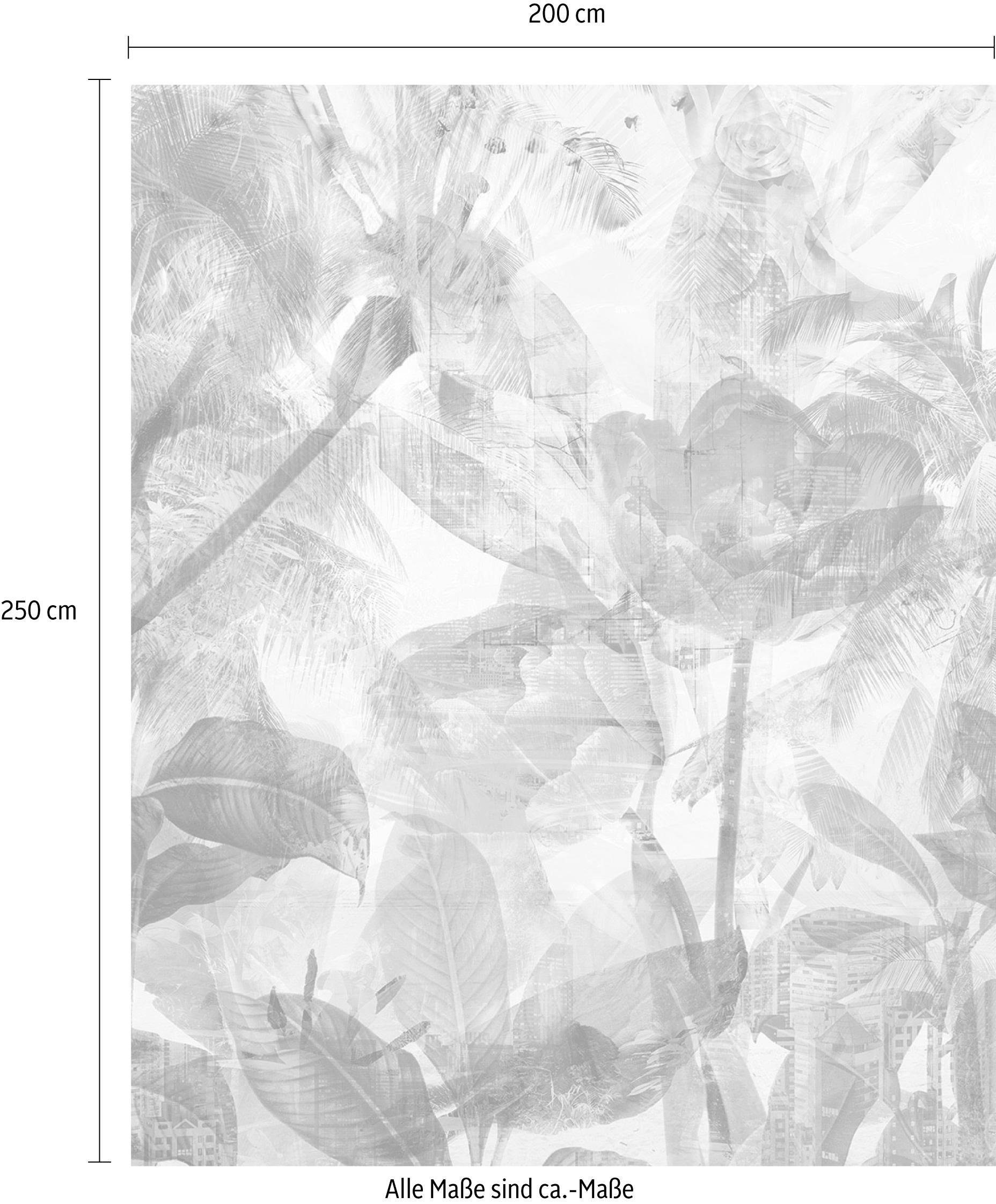 Komar Vliestapete »Digitaldruck Vlies - Metropical Faded - Größe 200 x 250 cm«, bedruckt, Wohnzimmer, Schlafzimmer