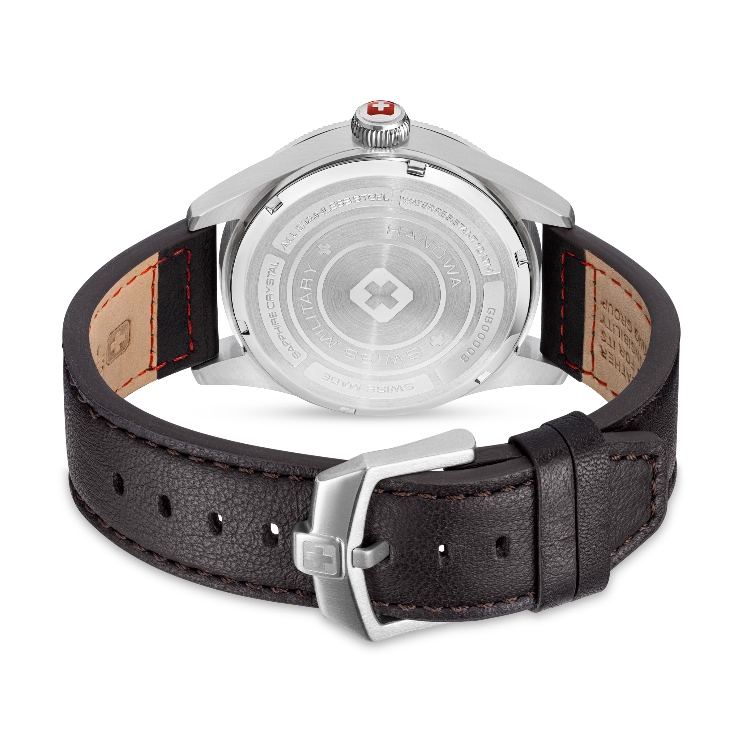 Swiss Military Hanowa Quarzuhr »Thunderbolt« Armbanduhr, Herrenuhr, Swiss Made, Lederarmband, analog, Tag