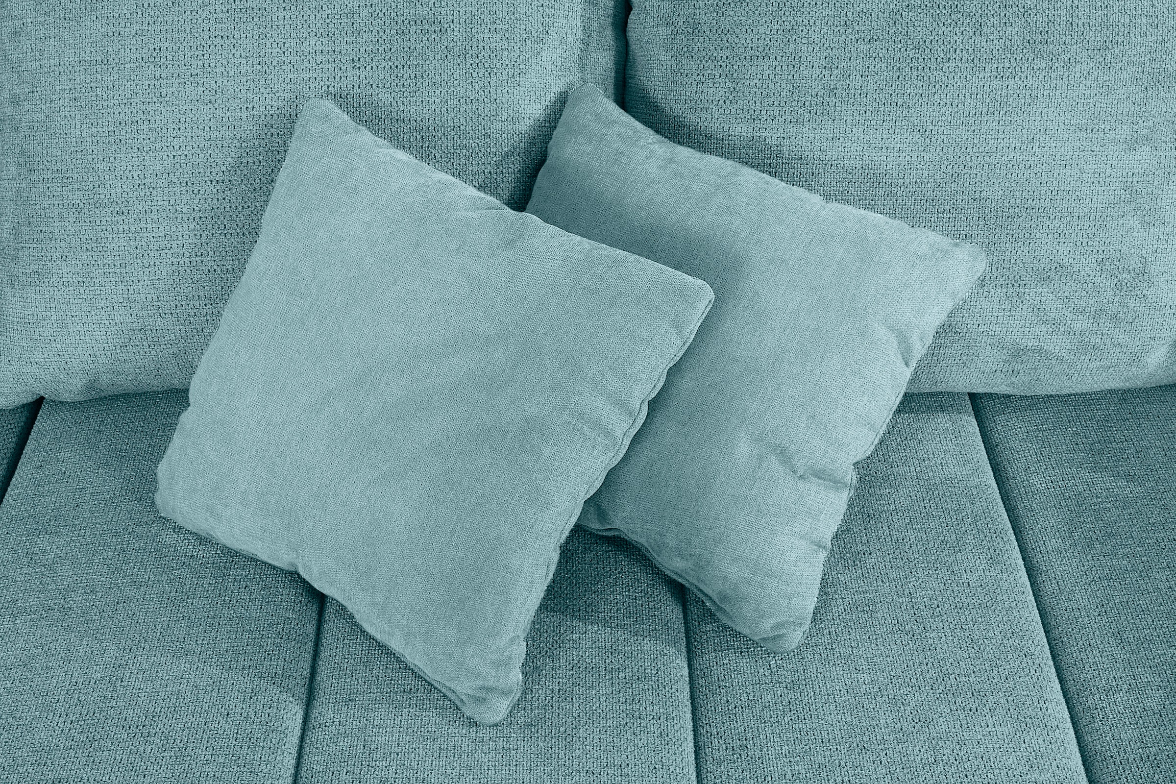 INOSIGN Ecksofa »Imola, elegant und modern, aktuelle Steppung im Sitz, bequem, L-Form«, frei im Raum stellbar, wahlweise mit Bettfunktion und Bettkasten