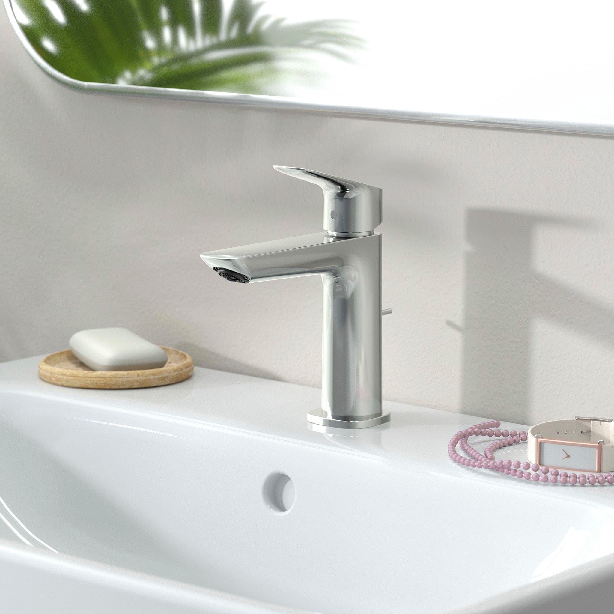 hansgrohe Waschtischarmatur »Logis«, 11cm, Fine CoolStart mit Zugstangen-Ab günstig online kaufen