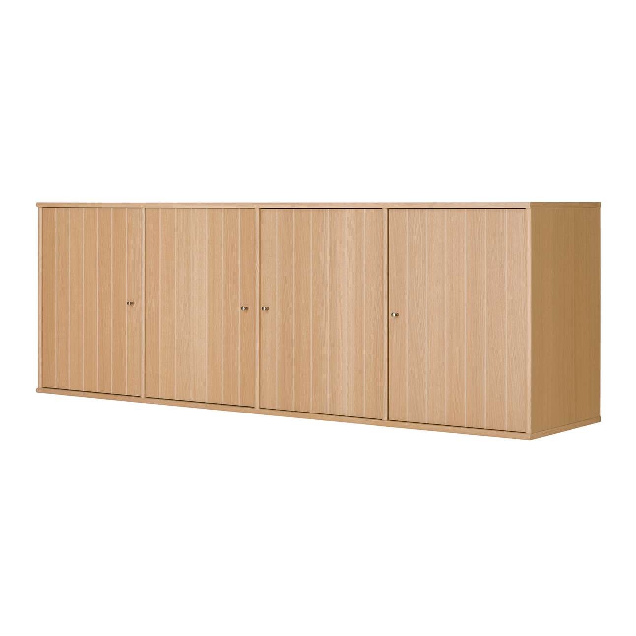 Hammel Furniture Sideboard »Mistral, Hochwertig Schrank, hängend/stehend, mit 4 gerillten Türen«, und 4 verstellbare Einlegeböden, B: 176 cm, anpassungsbar Designmöbel