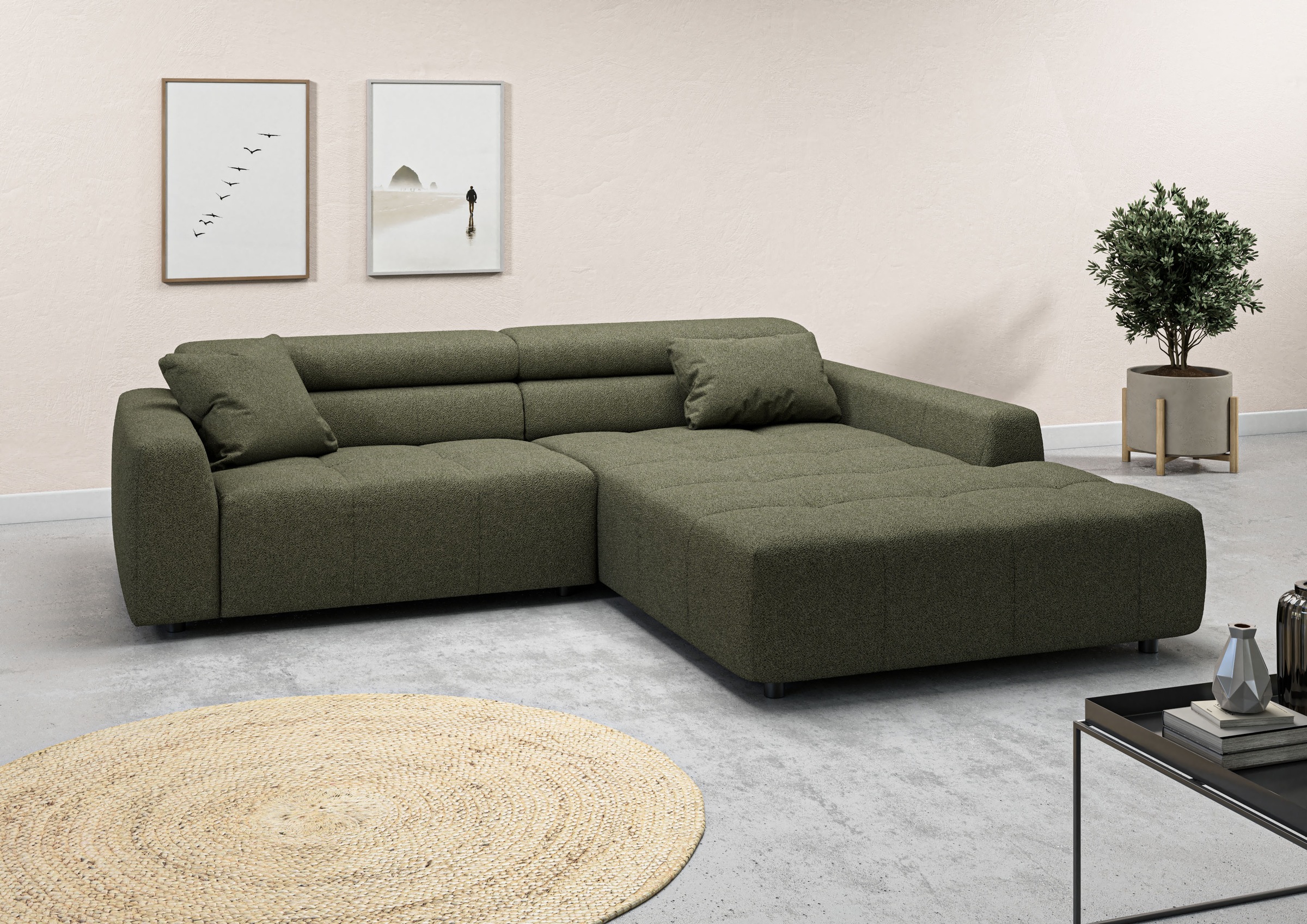 3C Candy Ecksofa »Denver auch mit Cord- und Easy care-Bezug, Kopfteilverste günstig online kaufen