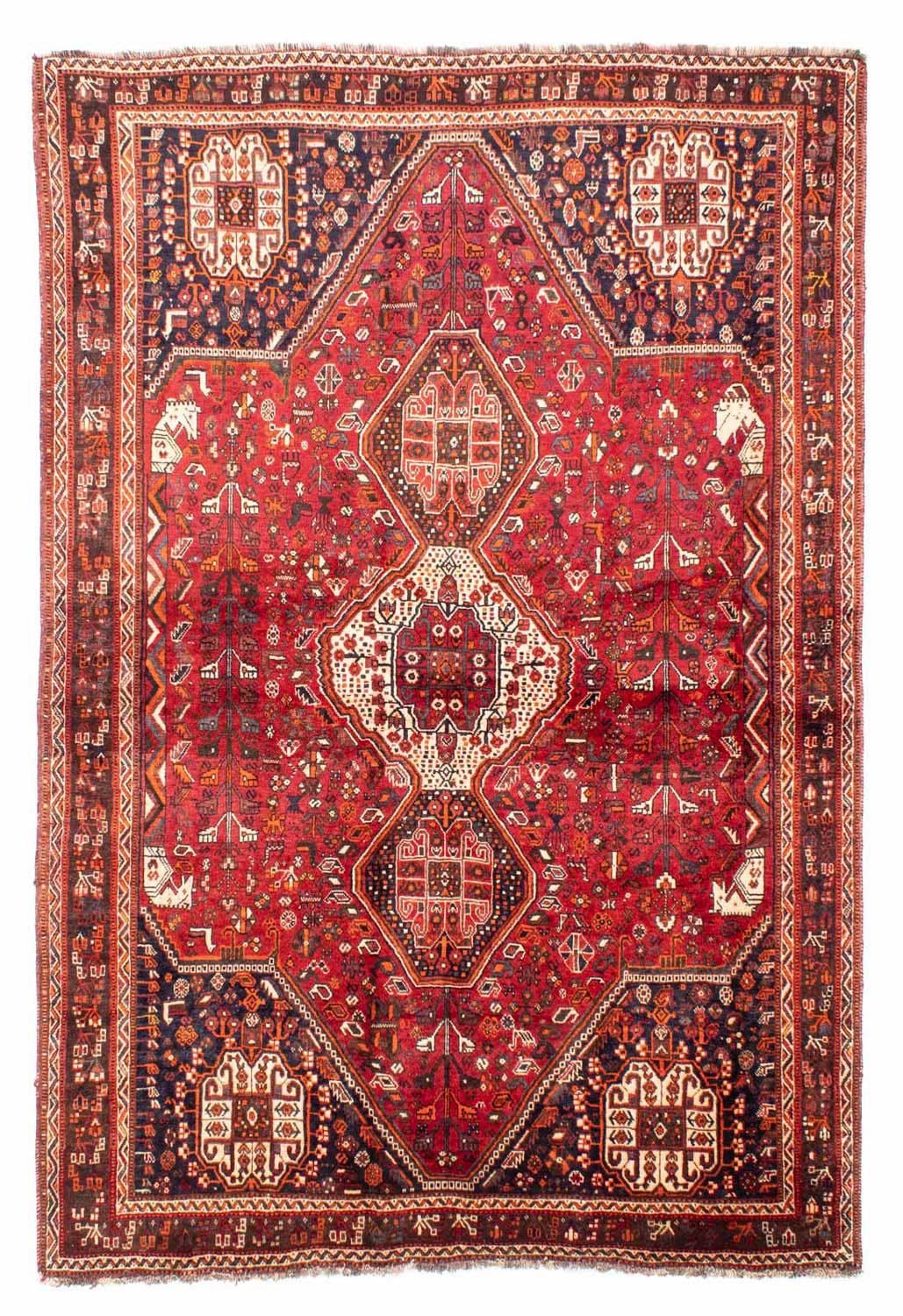 morgenland Wollteppich »Shiraz Medaillon Rosso 260 x 180 cm«, rechteckig, 1 günstig online kaufen