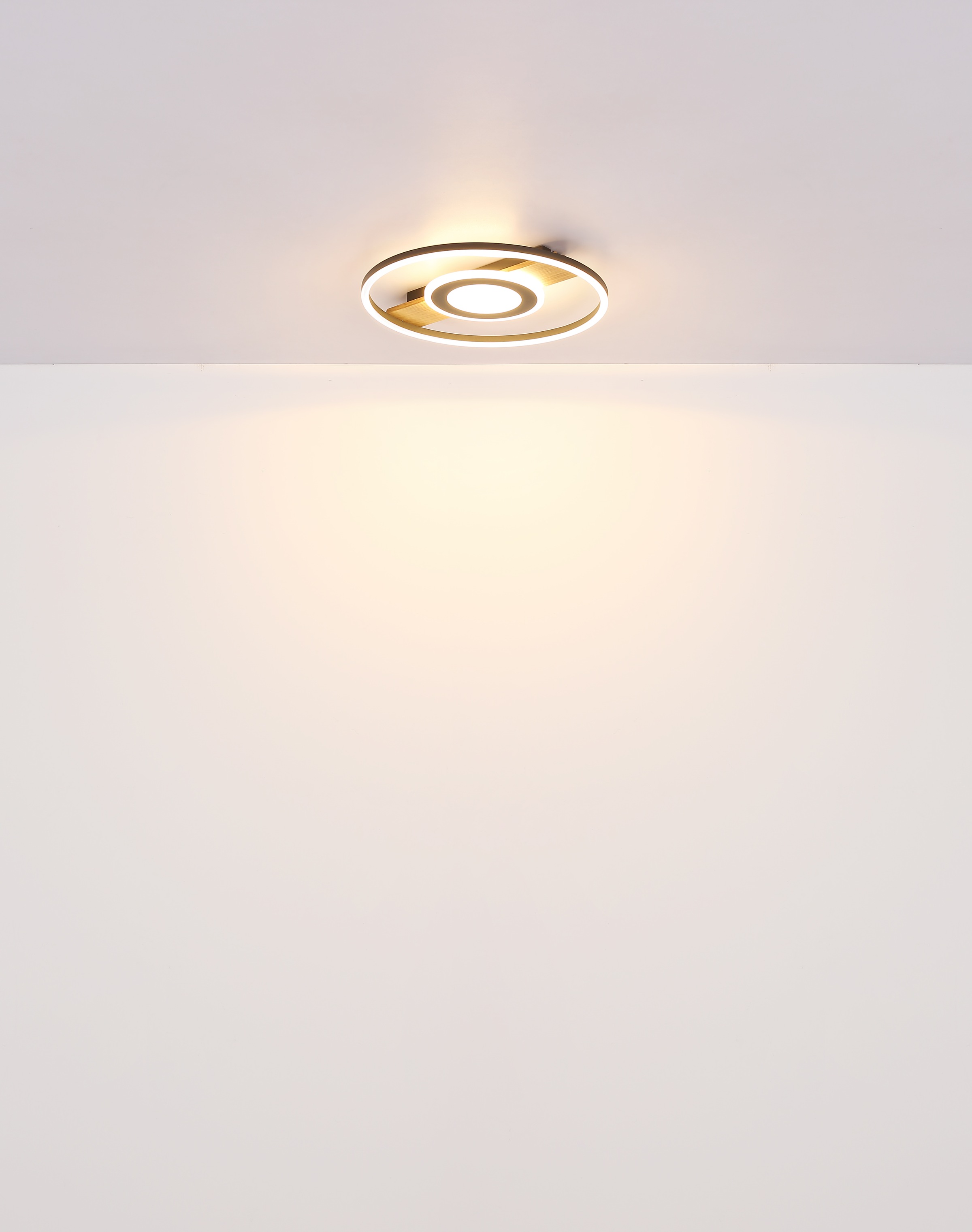GLOBO LIGHTING LED Deckenleuchte »PIKARA« LED-Modul Warmweiß Deckenlampe/holzoptik/Acrylkristalle klar/modern