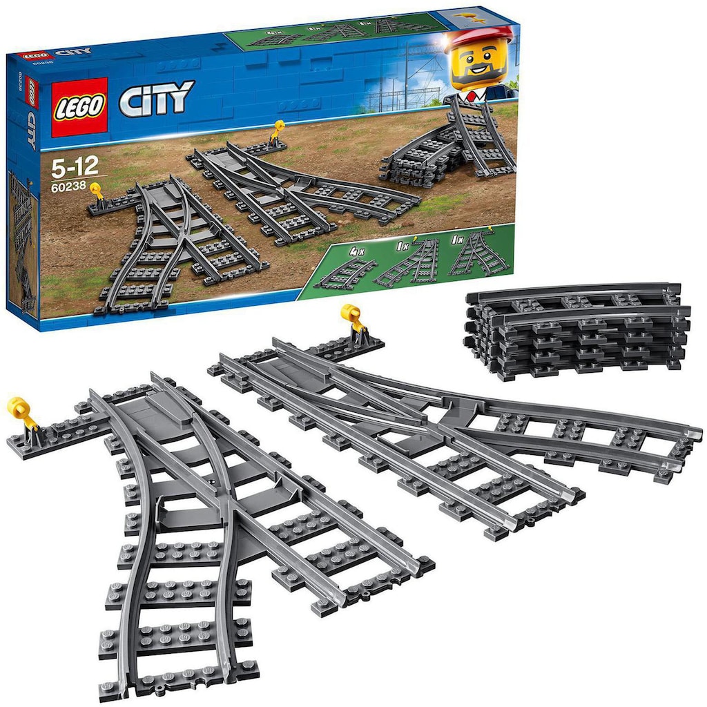 LEGO® Konstruktionsspielsteine »Switch Tracks (60238), LEGO® City«, (6 St.)