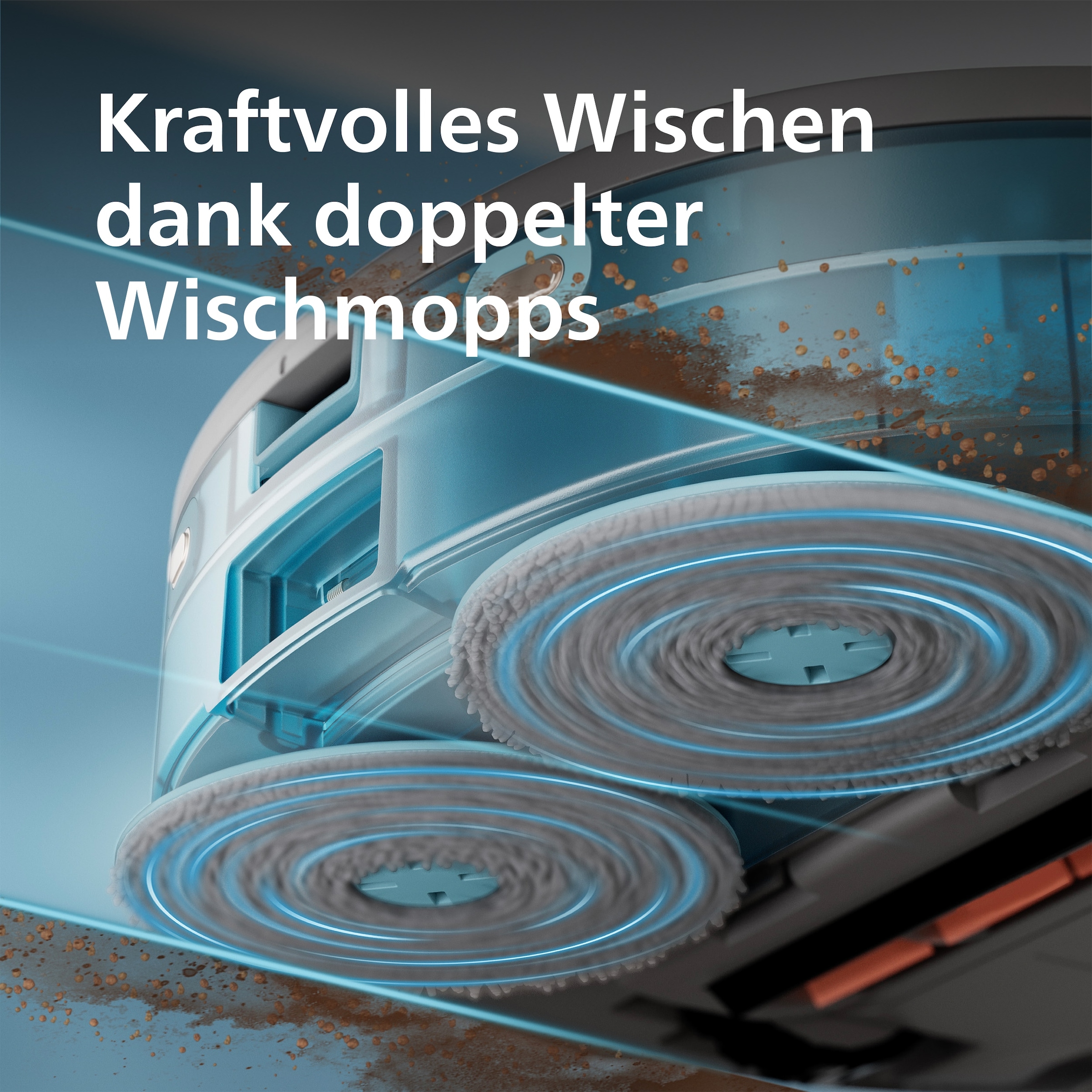 Philips Nass-Trocken-Saugroboter »XU5100/10 5000 Series mit 10.000pa Saugkraft, doppeltem Wischmopp«, LDS-Radarnavigationssystem, HomeRun App, inkl. Entleerungsstation