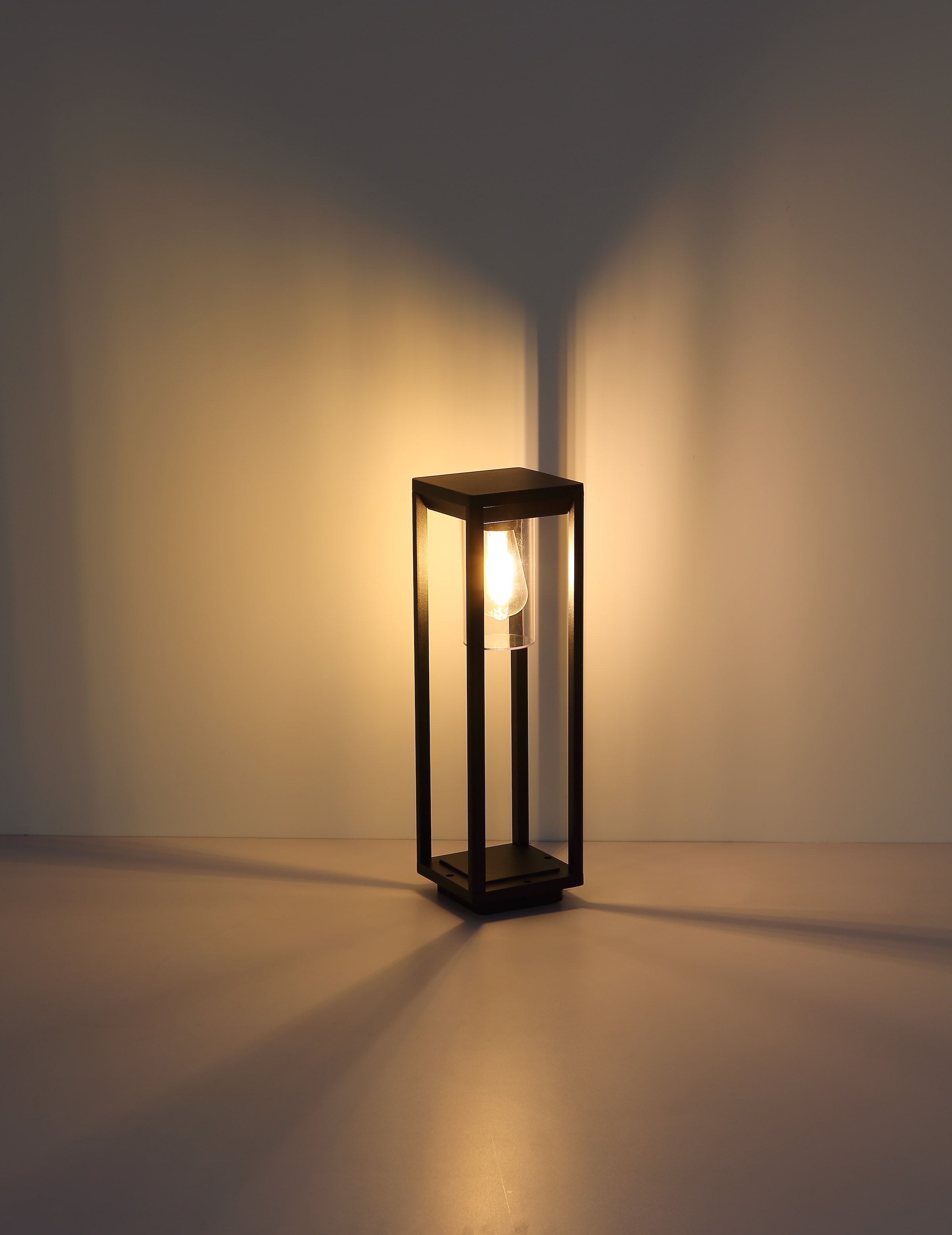GLOBO LIGHTING Außen-Stehlampe »CANDELA« E27 1 Stk. Außenleuchte Schwarz, Sockelleuchte, IP44, E27 LED 15W