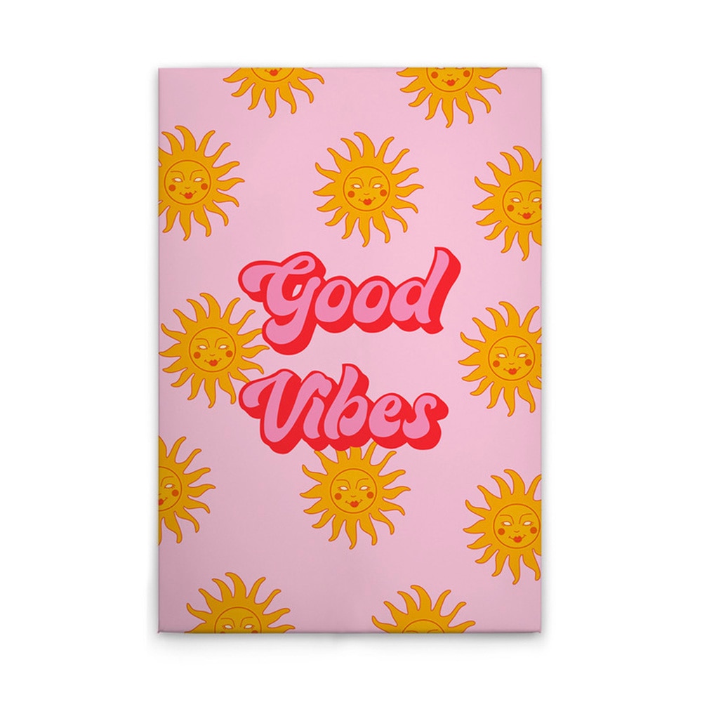 A.S. Création Leinwandbild »Good Vibes - Wandbild Rosa Pink Rot Keilrahmen günstig online kaufen