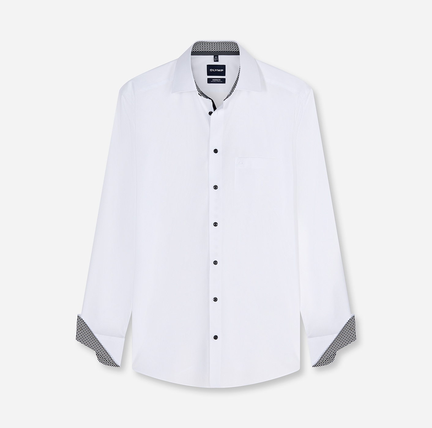 OLYMP Langarmhemd »Luxor« Businesshemd, New-Kentkragen, Modern Fit