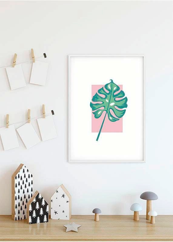 Komar Bild »Minnie Mouse Leaf«, Disney, (1 St.), Wandbild zur Dekoration im Kinderzimmer - ohne Rahmen