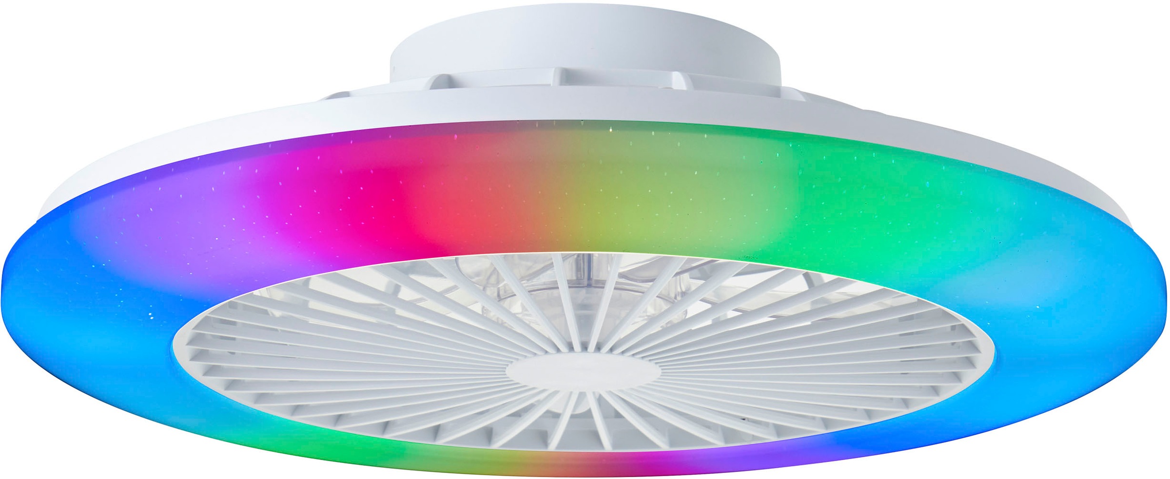 Brilliant LED Deckenleuchte »Salerno«, LED Leuchte, Ventilator, digitales RGB, 49 cm, 4700 lm, 3000-6500 K