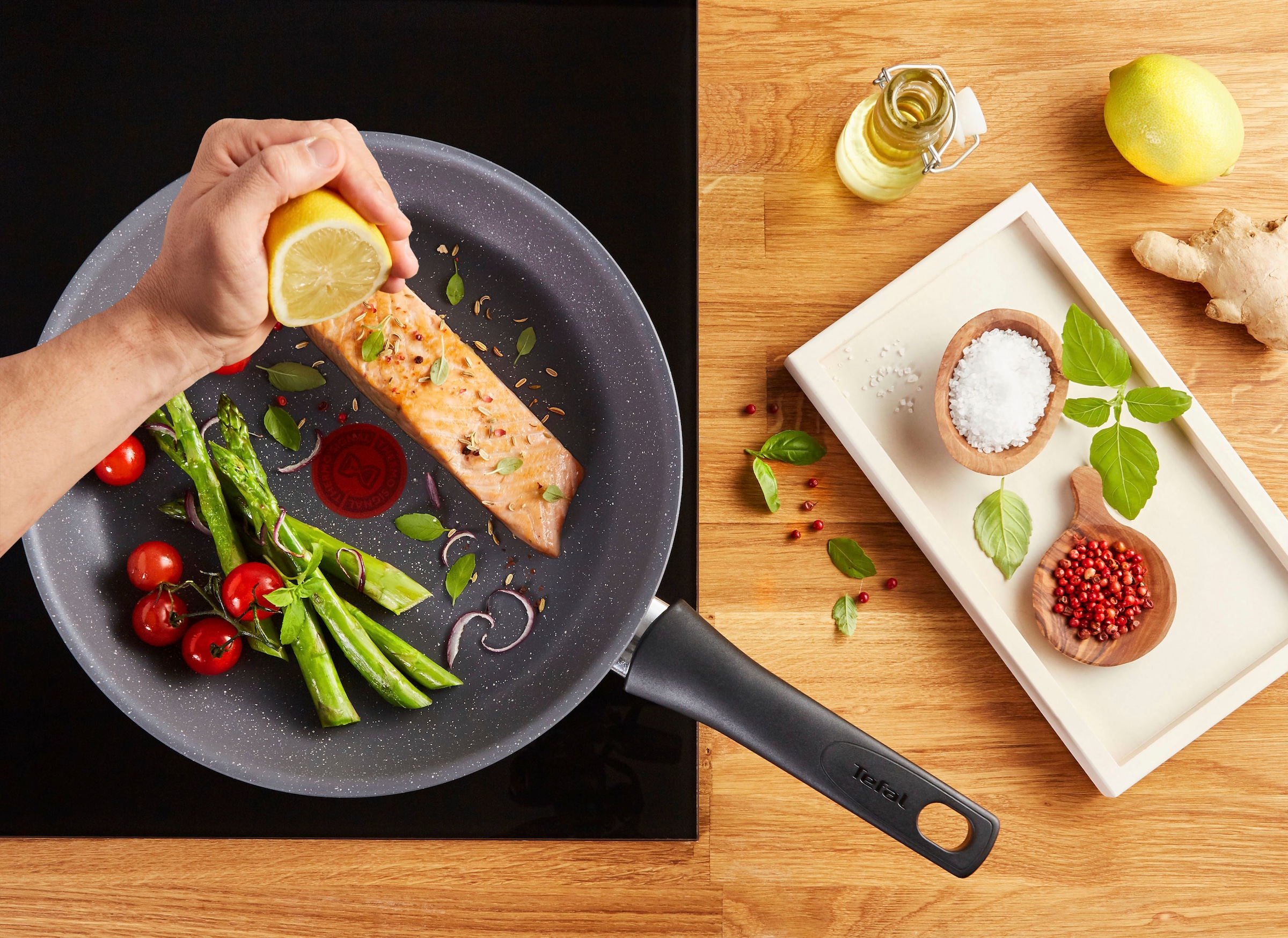 Tefal Bratpfanne »Healthy Chef«, Aluminium, (1 tlg.), Mineralia+ Versiegelung, Thermo-Signal, Induktion