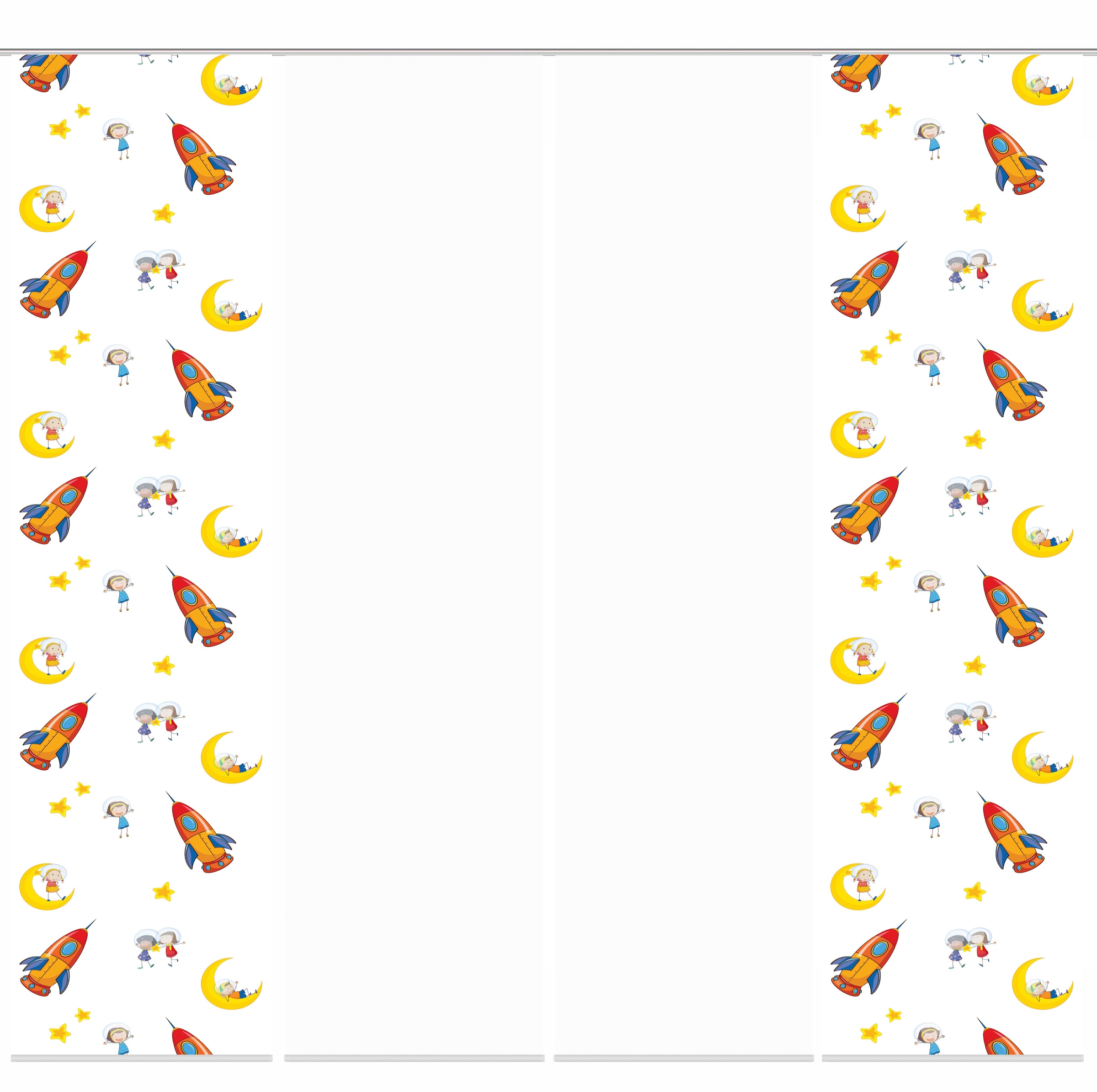 HOME WOHNIDEEN Schiebegardine »LUNARO«, (4 St.), Schiebevorhang Digi 4er Set LUNARO